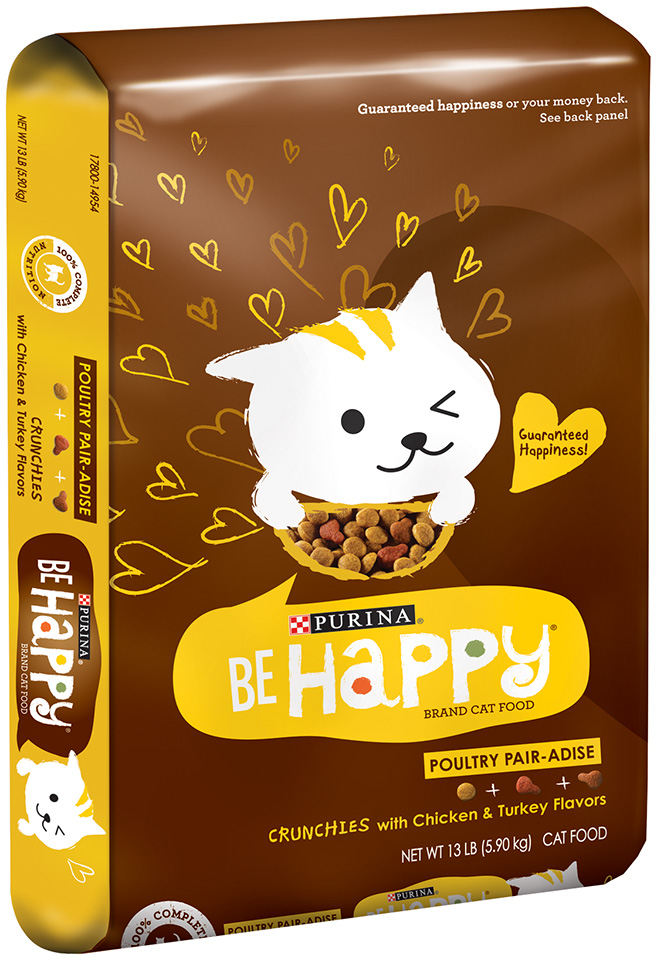 Purina Be Happy Brand Cat Food Poultry Pair-Adise  13 lb. Bag