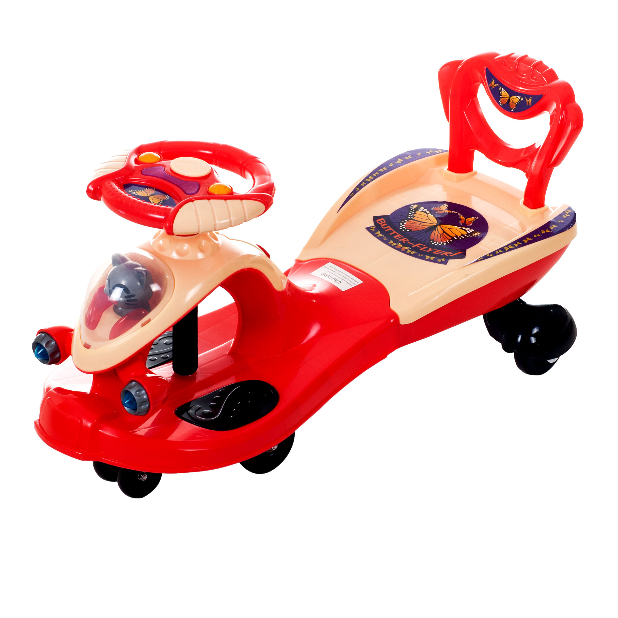 Butter-Flyer Wiggle Ride-on Car with Sound & Light