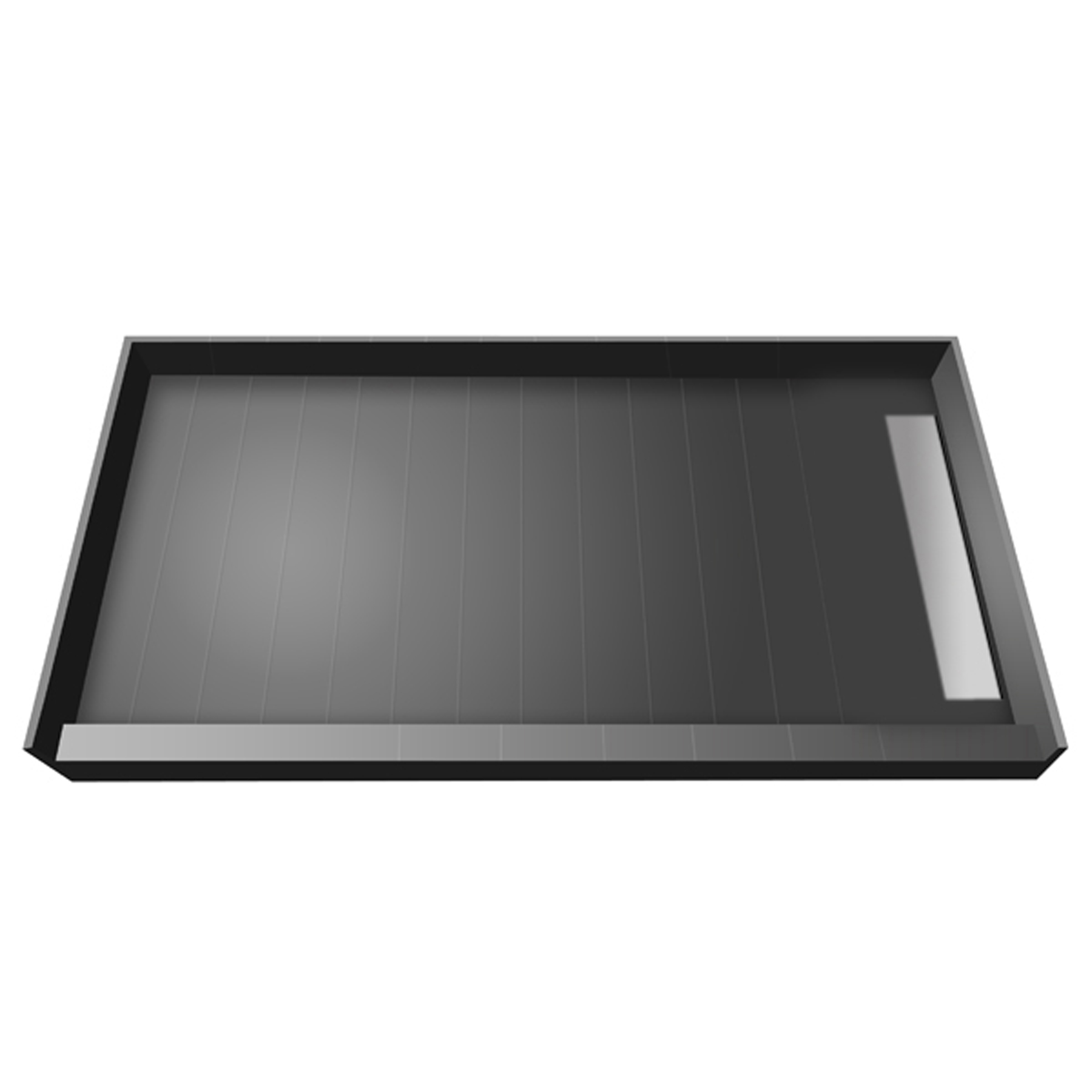 WonderFall Trench 36x60 Single Curb Shower Pan With Right Linear Slot