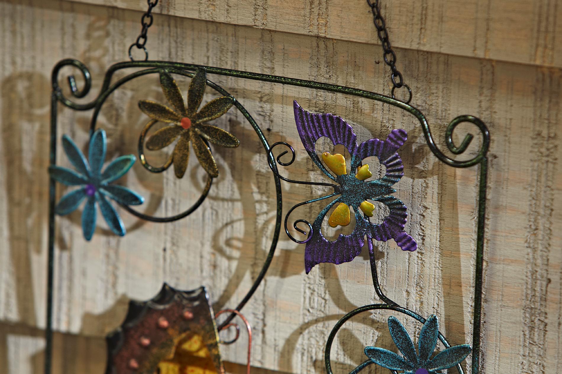 Essential Garden Butterfly Hanging with Welcome Sign - Outdoor 