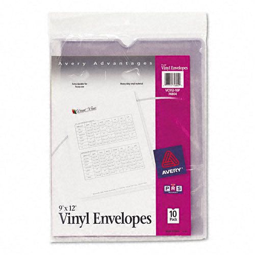 Avery TopLoad Clear Vinyl Envelopes, 4 x 6, 10/Pk Office Supplies