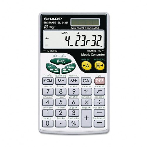 Sharp EL-344RB Basic Calculator, 10-Digit LCD at Kmart.com