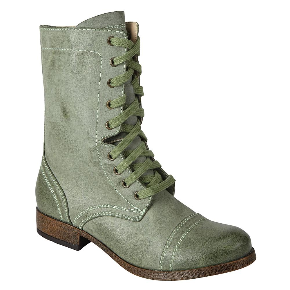 SM New York Women's Fashion Combat Boot Troop - Green
