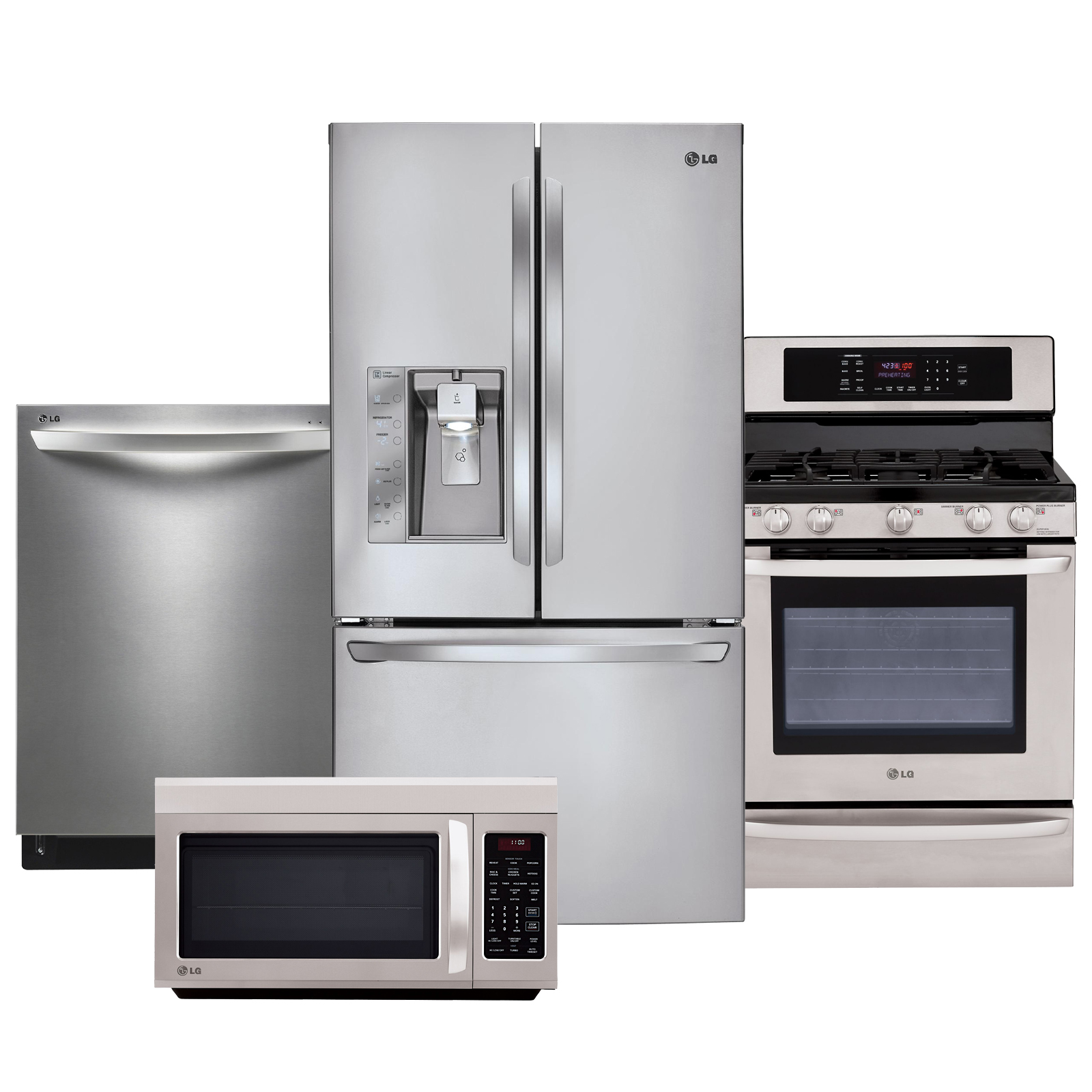 LG 4-Piece Gas Kitchen Suite Stainless Steel at Sears.com