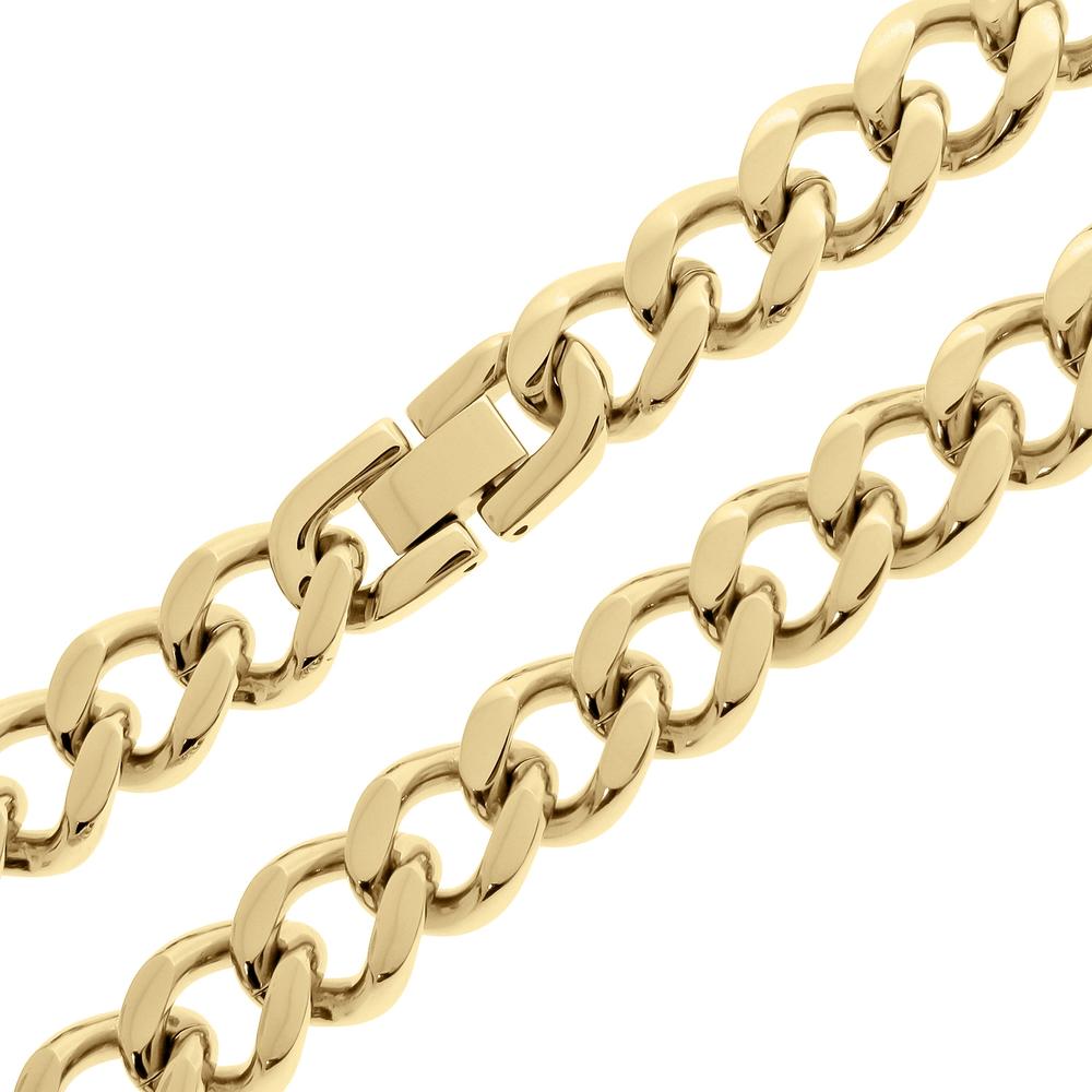 Chunky Chain Bracelet in Gold Ion Plated Stainless Steel