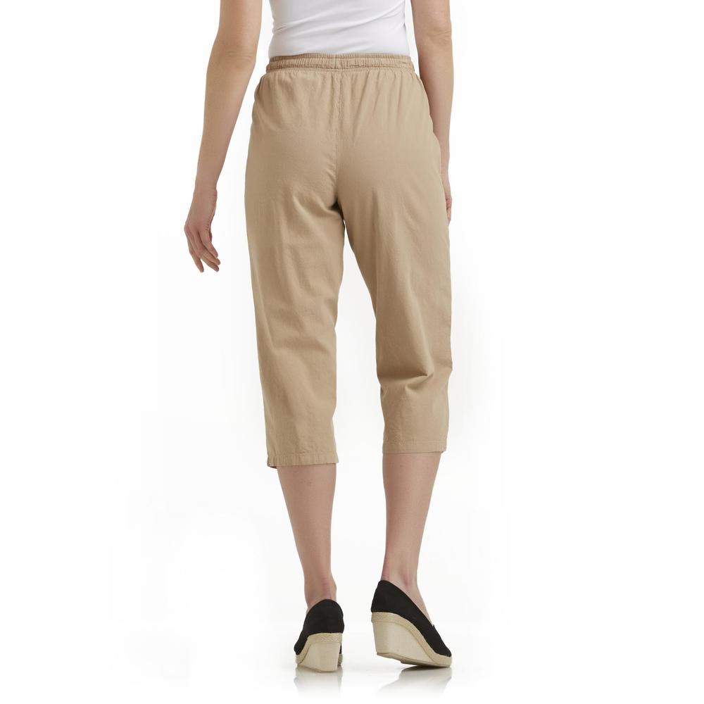 Women's Cropped Crinkled Pants
