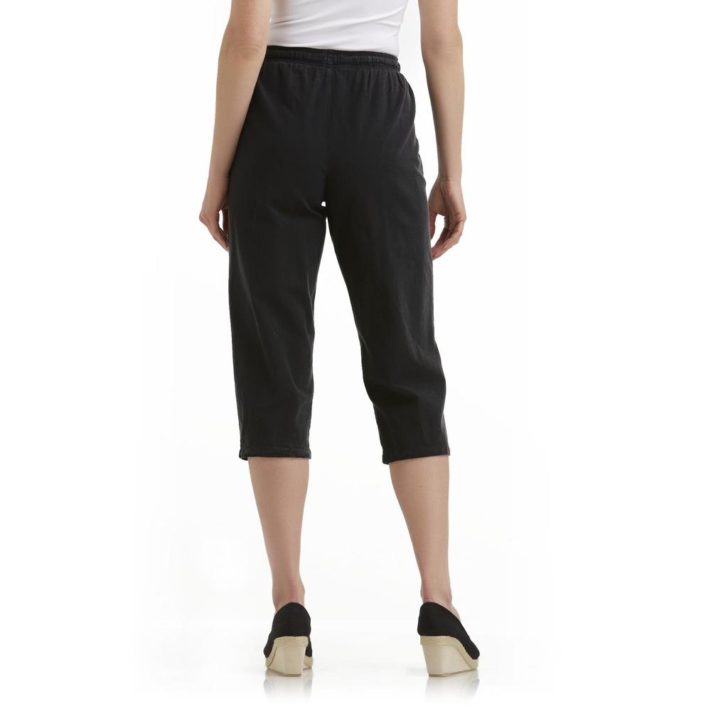 Women's Cropped Crinkled Pants