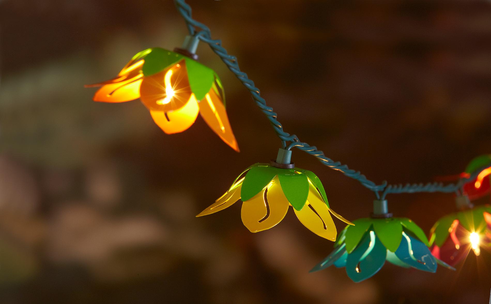 Essential Garden 10Ct. String Lights- Flowers