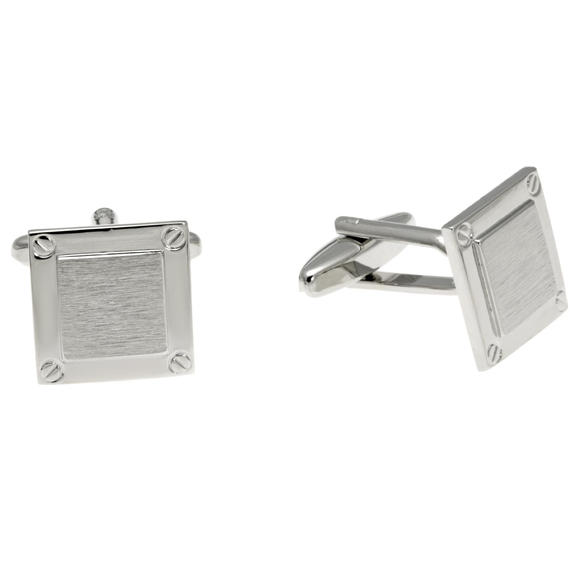 Square Cuff Links in Stainless Steel