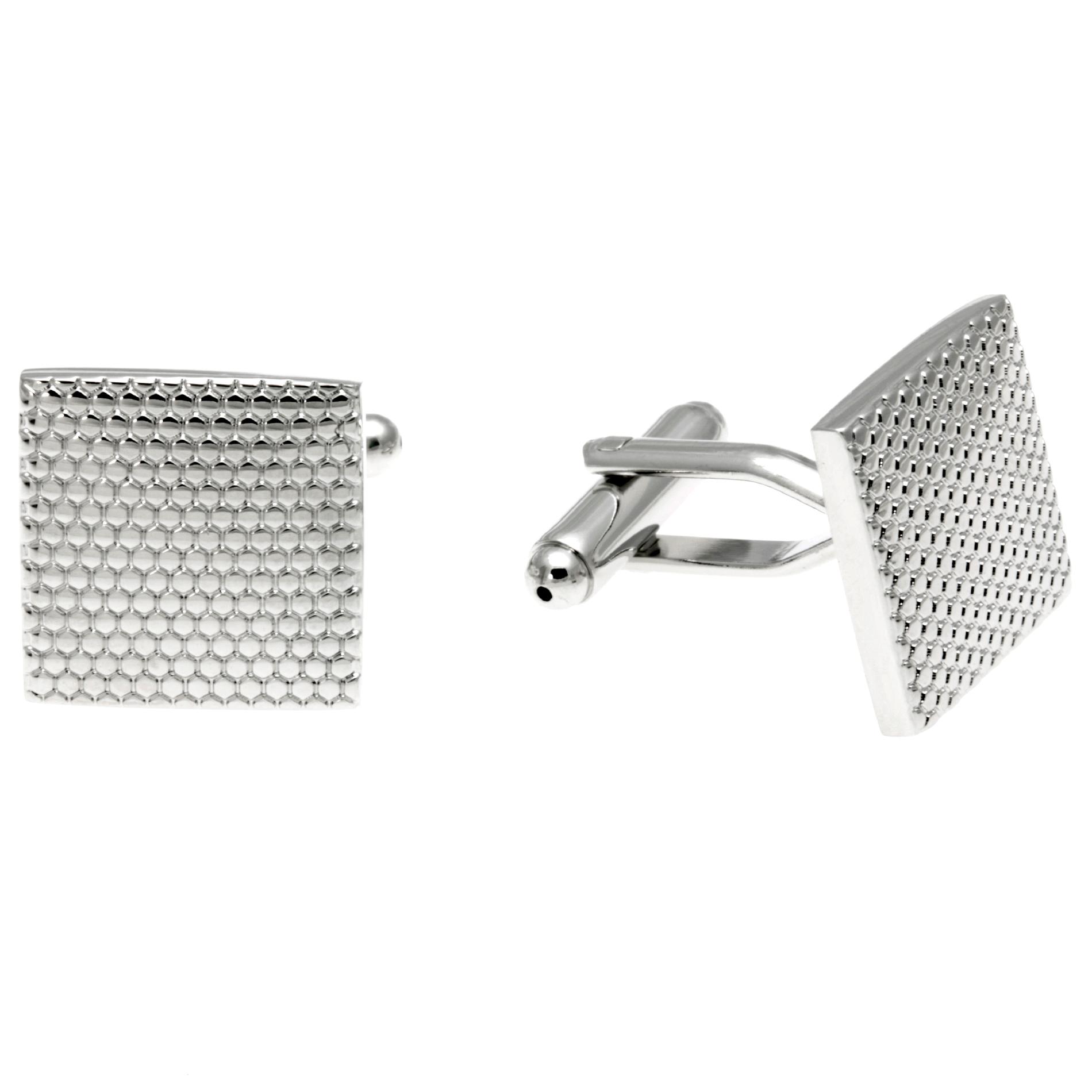 Stainless Steel Cuff Links with Texture
