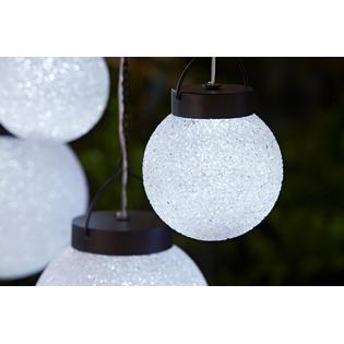 Essential Garden 4Ct. Solar Globe Light- White