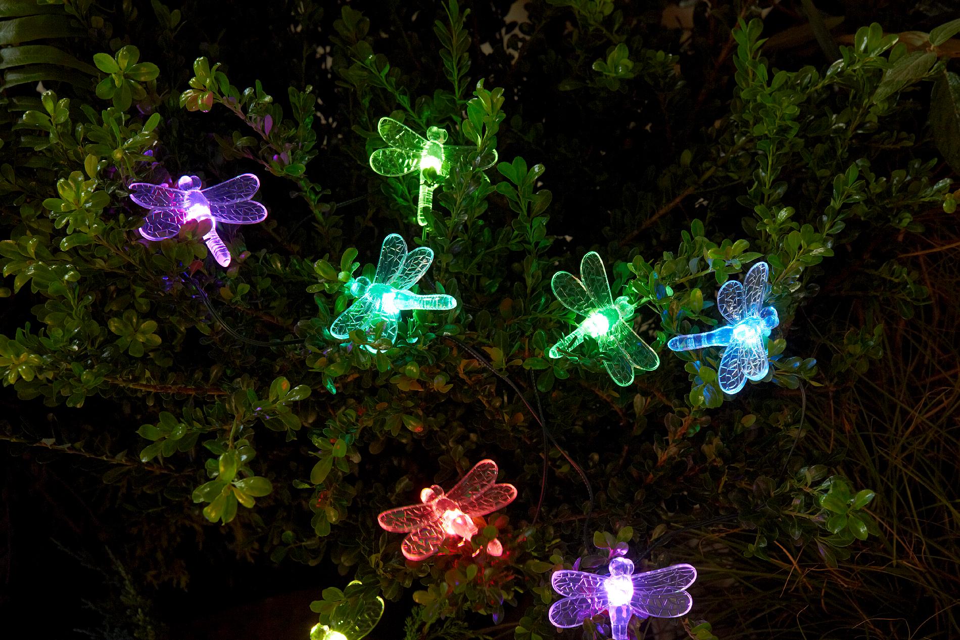 Essential Garden Solar Dragonfly String Lights 20 Ct - Outdoor Living - Outdoor Lighting ...
