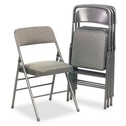 folding chair padded bridgeport deluxe seat fabric