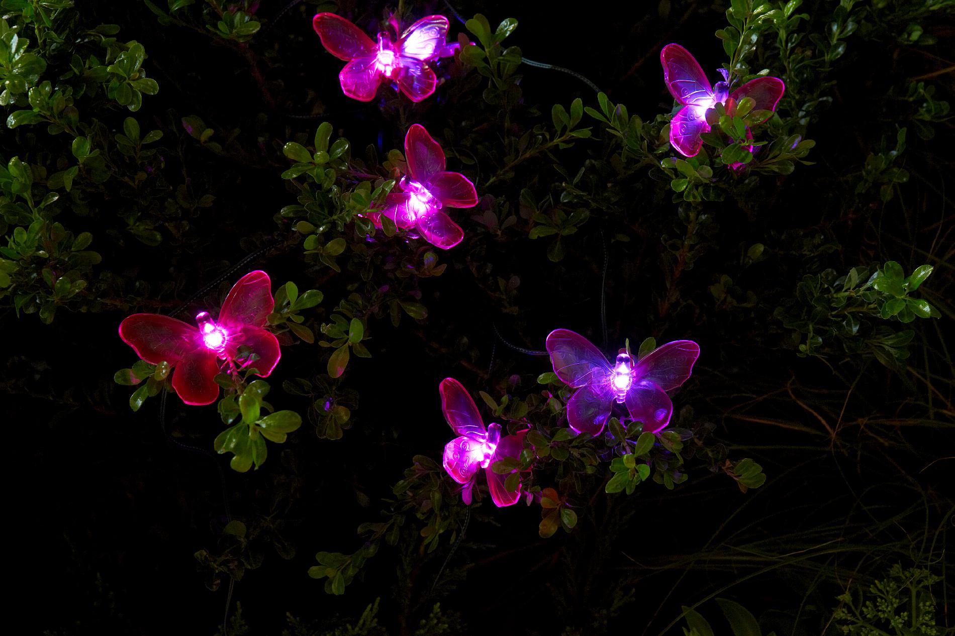 Essential Garden Solar Butterfly String Lights 20 Ct - Outdoor Living - Outdoor Lighting ...