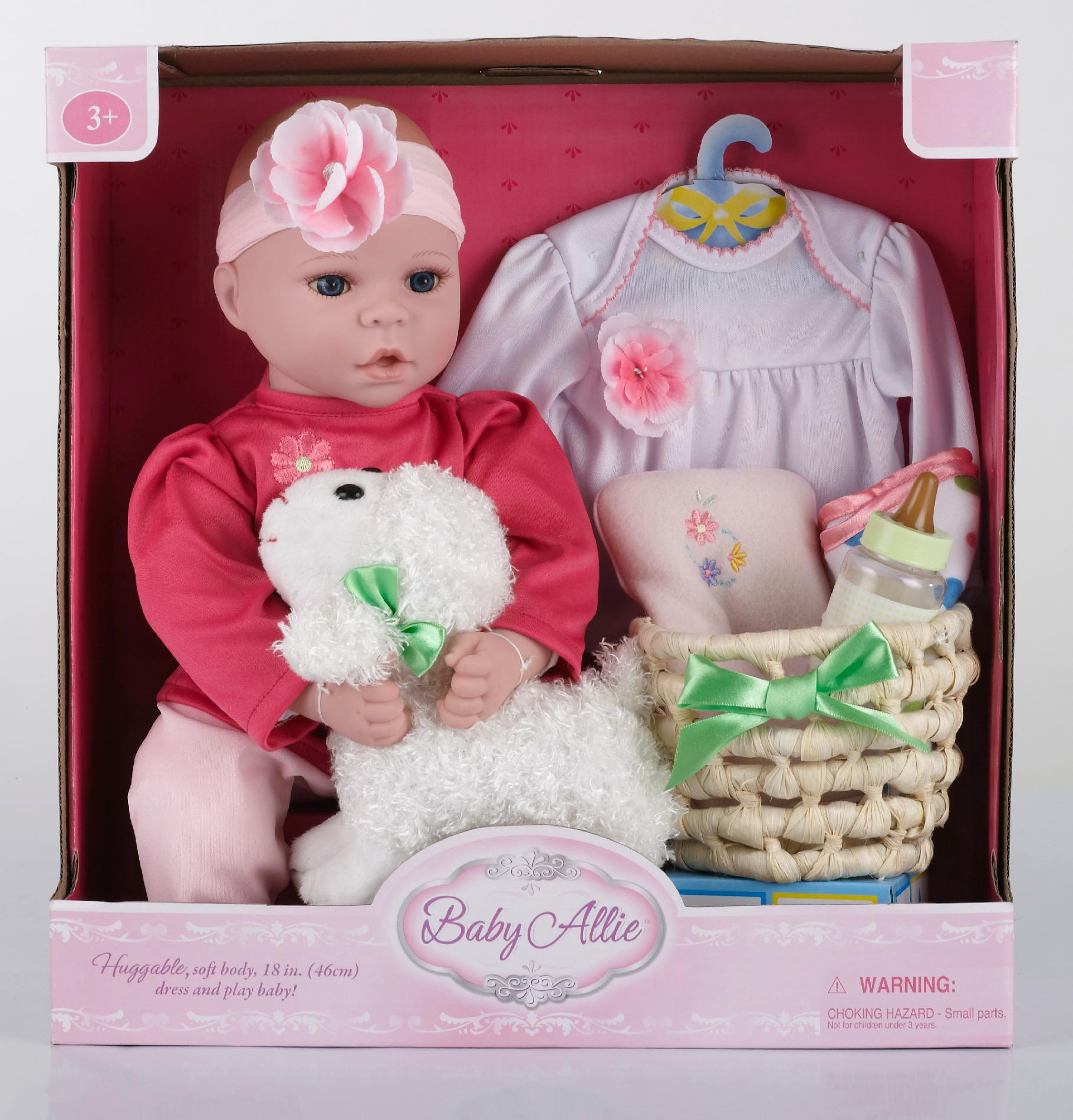 18" Baby Allie's Bye Bye Play Set with Plush Animal