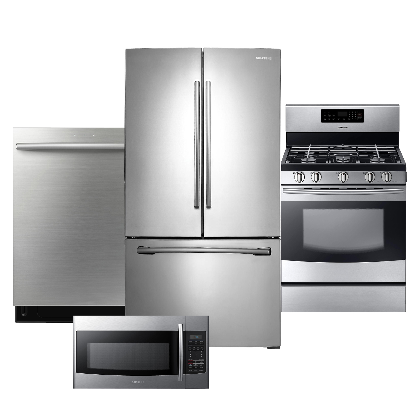 Samsung 4-Piece French Door Filtered Ice Kitchen Suite in ...