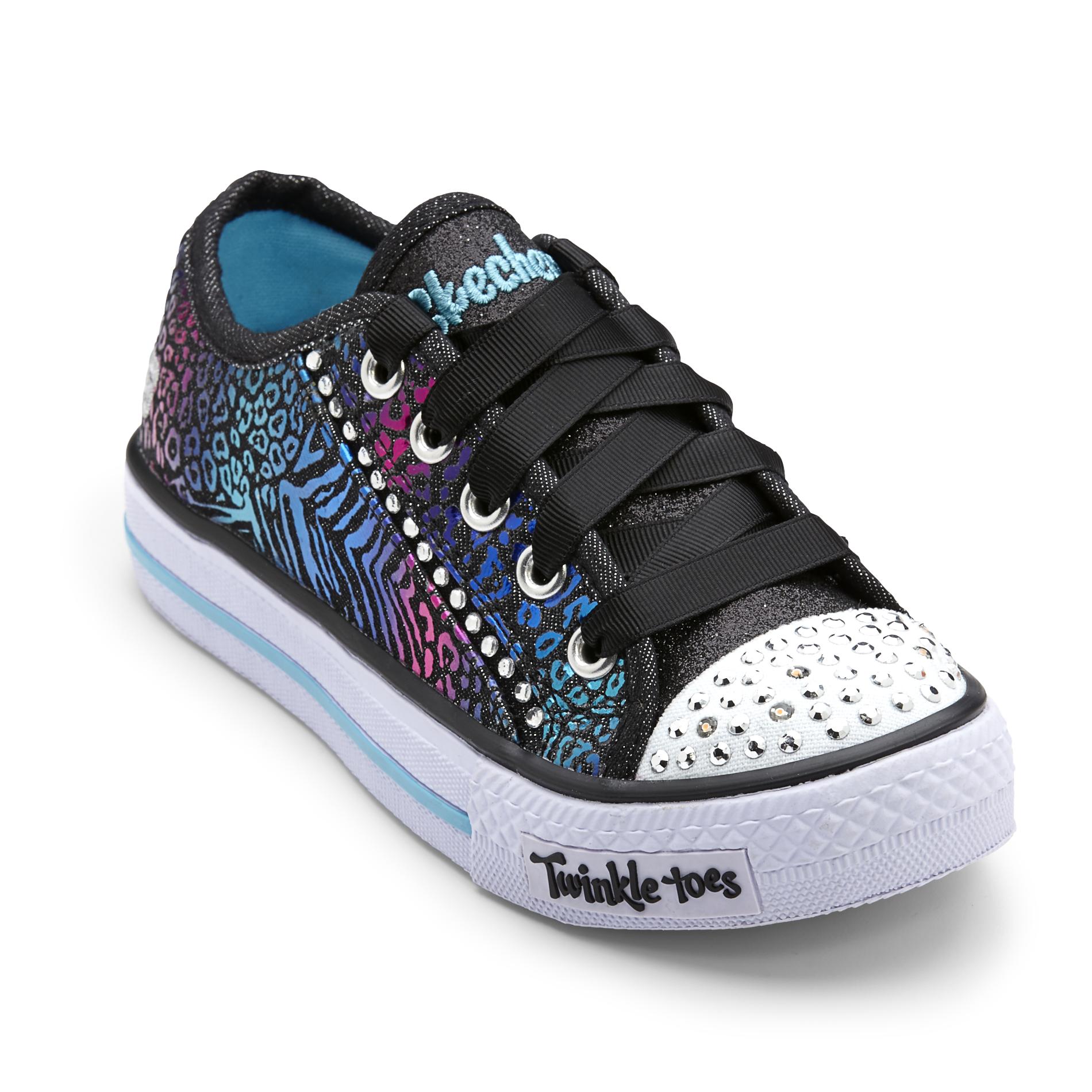 Girl's Gimme Glam Twinkle Toes Athletic Shoe Black Multi best price