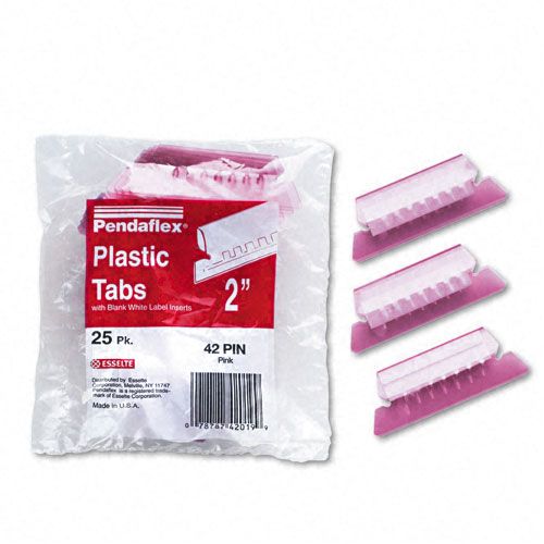 Pendaflex PFX42PIN Transparent Colored Tabs For Hanging File Folders