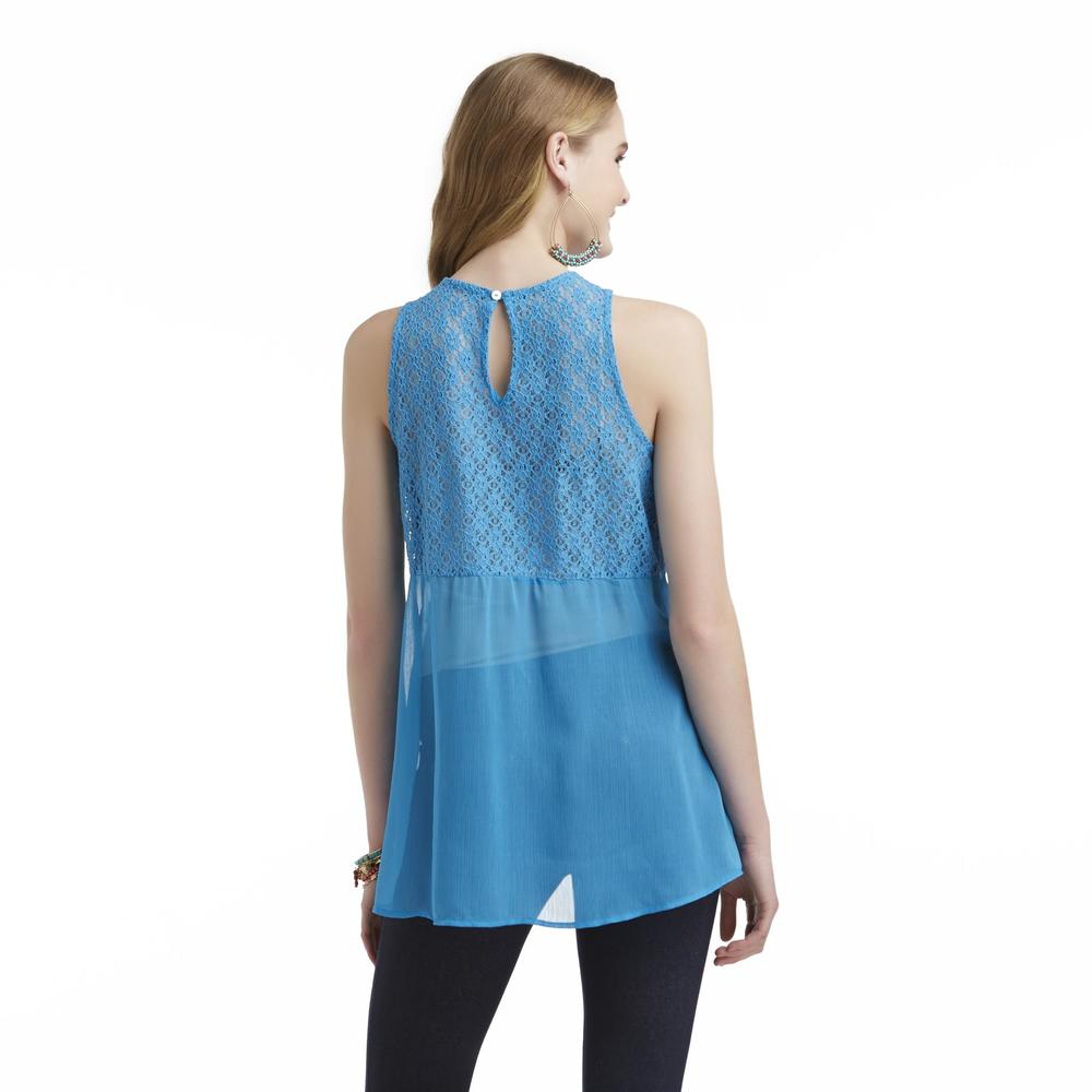 Junior's Lace Babydoll Tank Top