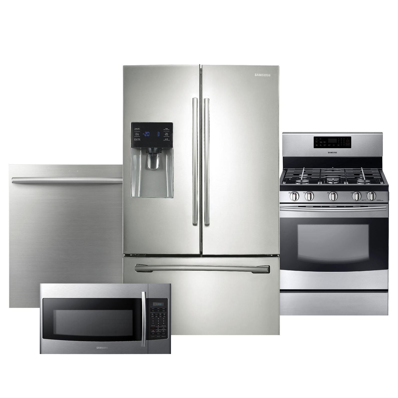 Samsung 4-Piece French Door Kitchen Suite in Stainless ...