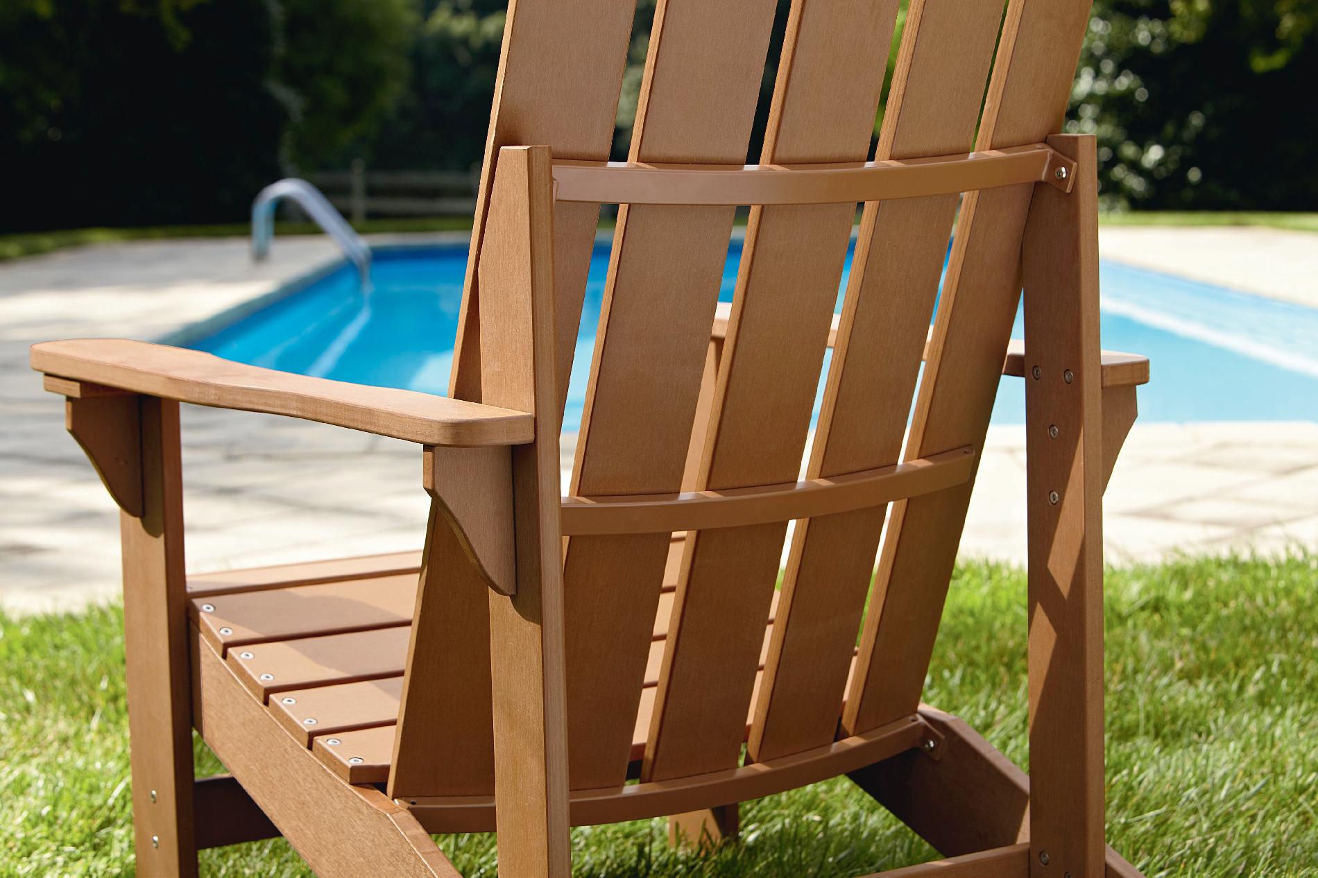 Garden Oasis Adirondack Faux Wood Chair Natural - Outdoor Living 