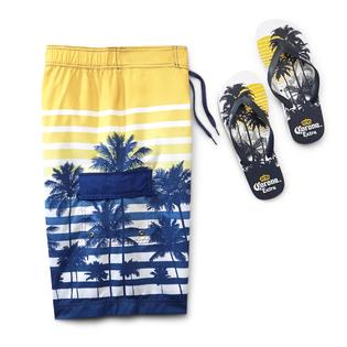 Corona Men's Big  Tall Swim Trunks  Flip-Flops - Clothing, Shoes ...