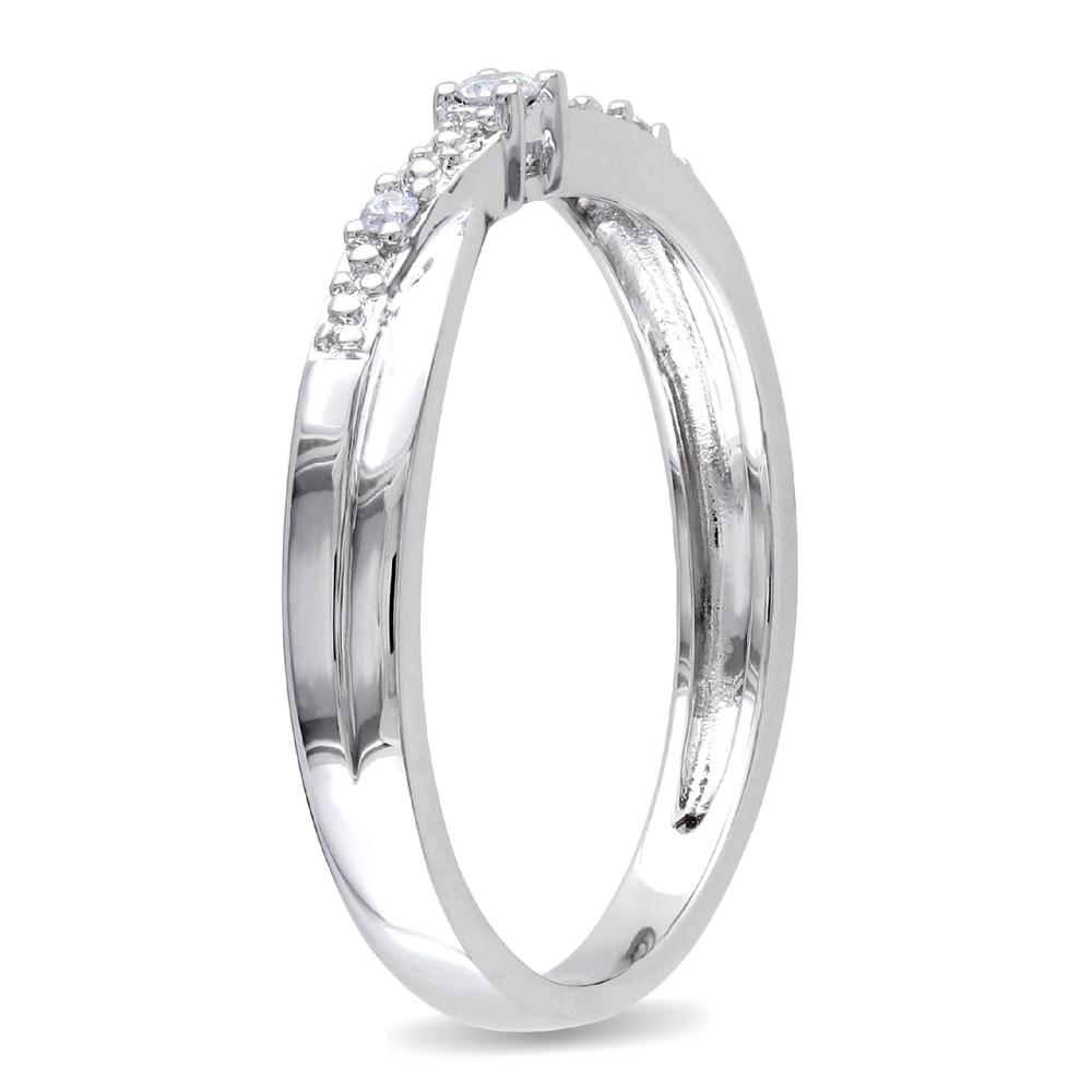 0.05 Cttw. Sterling Silver Diamond Promise Ring (G-H  I2-I3)