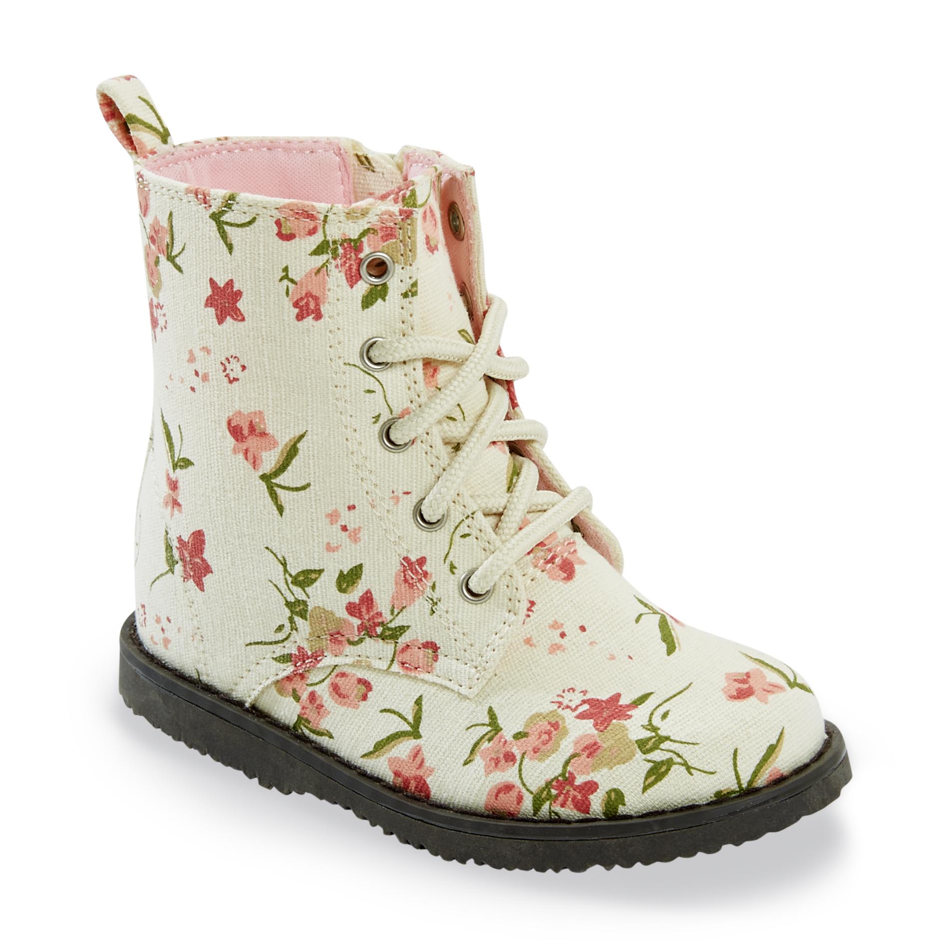 Melrose Avenue Toddler Girl's Gina 4" Fabric Lace-Up Boot - Floral