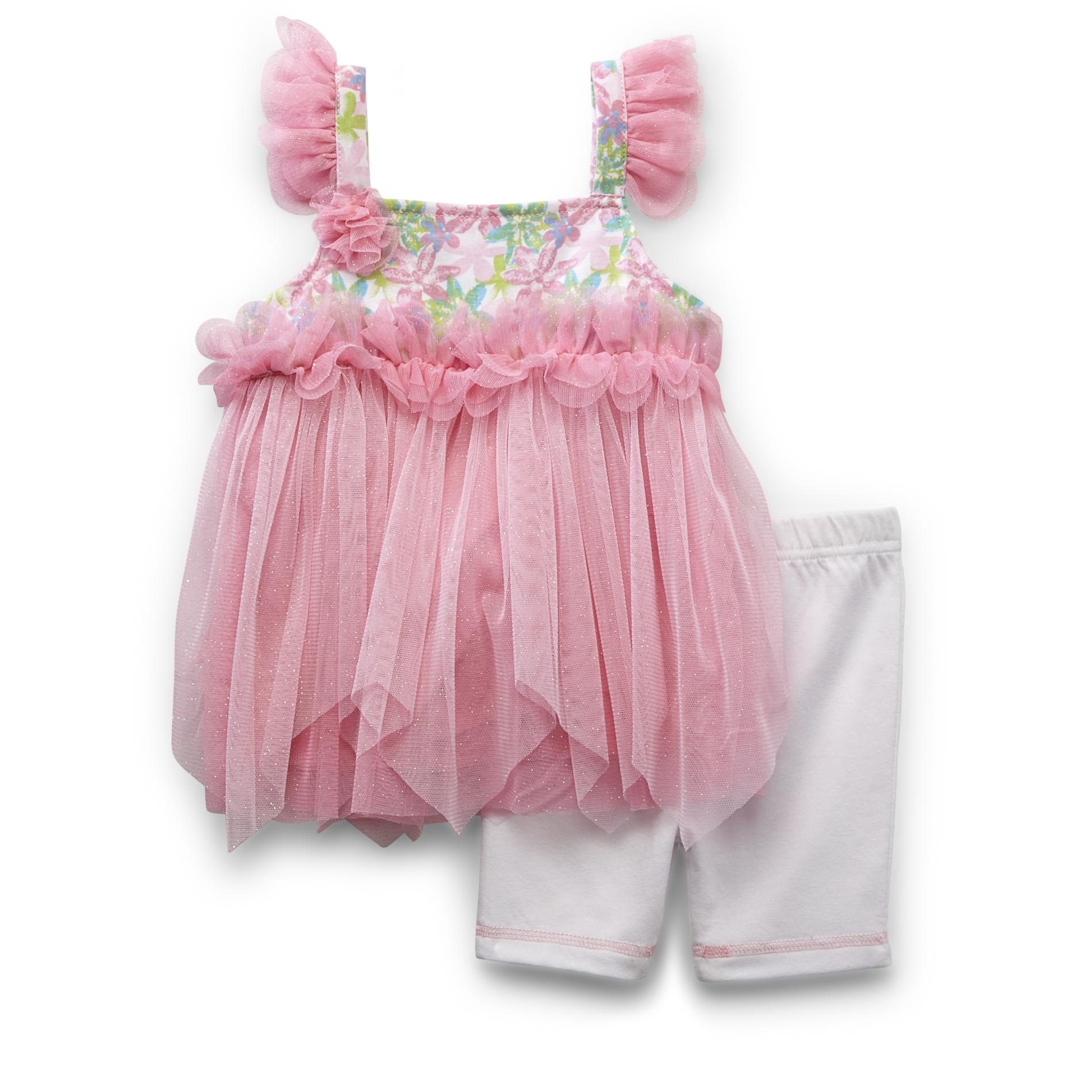WonderKids Infant & Toddler Girl's Tutu Dress & Knit Shorts - Floral