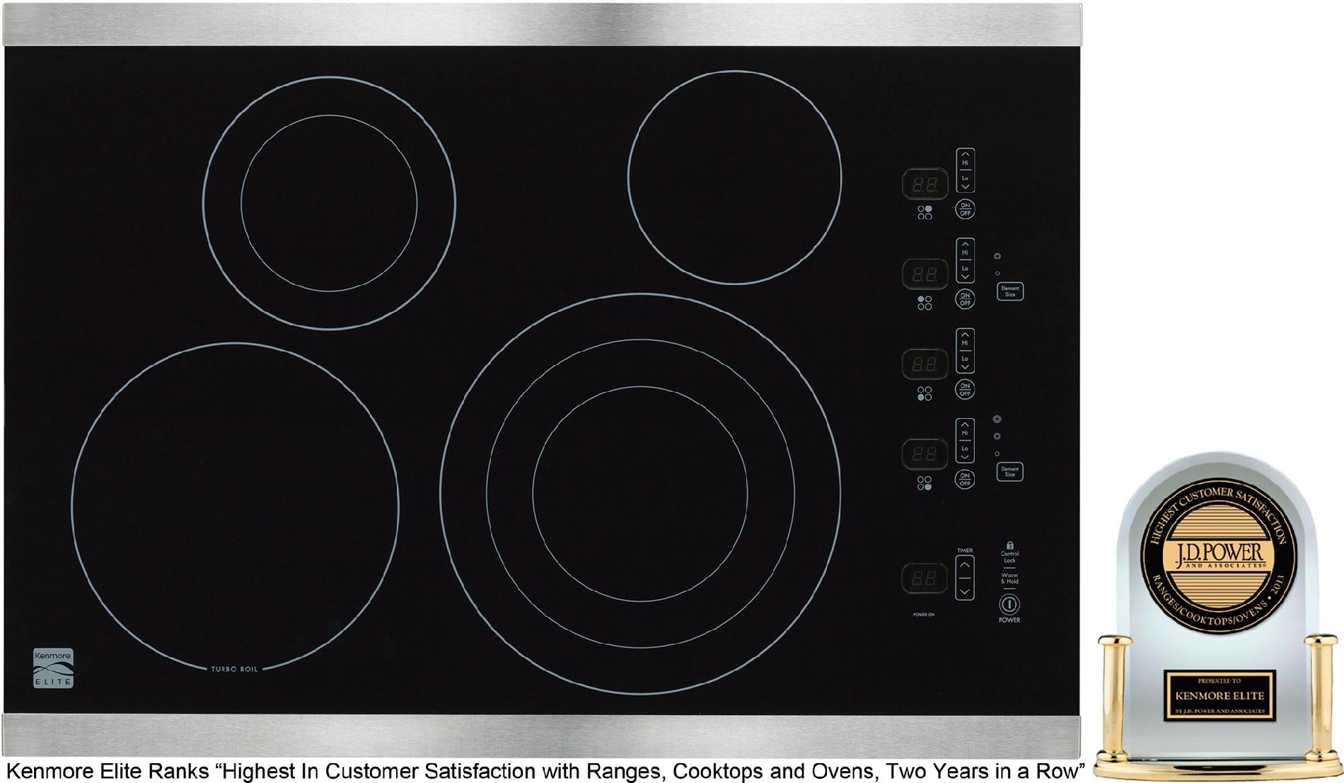 Kenmore Elite 30″ Electric Cooktop Stainless Steel Triloo