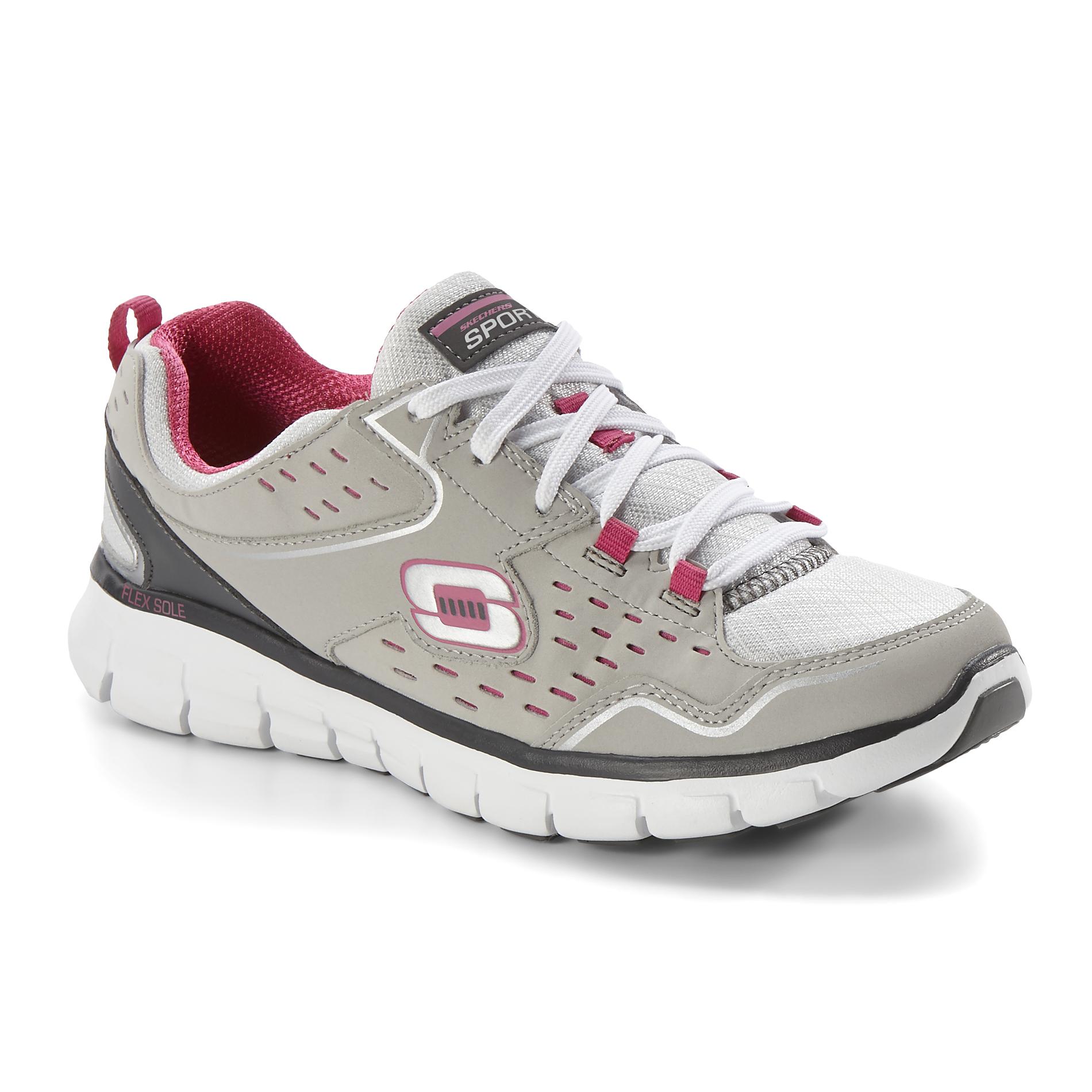 Women's A-Lister Running Athletic Shoe - Grey/Pink Wide Width