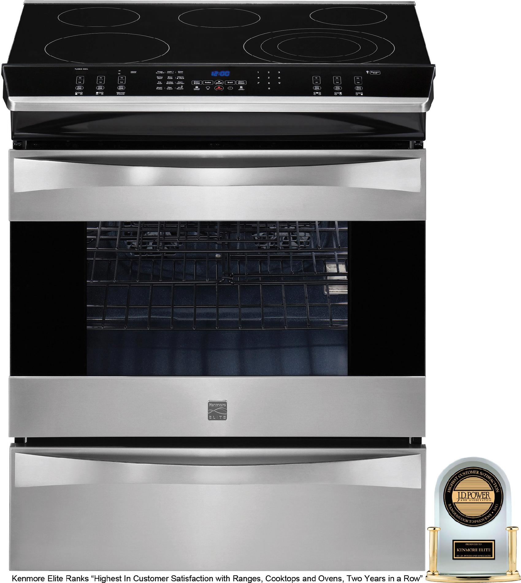 Kenmore Elite 30" SlideIn Electric Range/Stove w/ Dual Convection SS