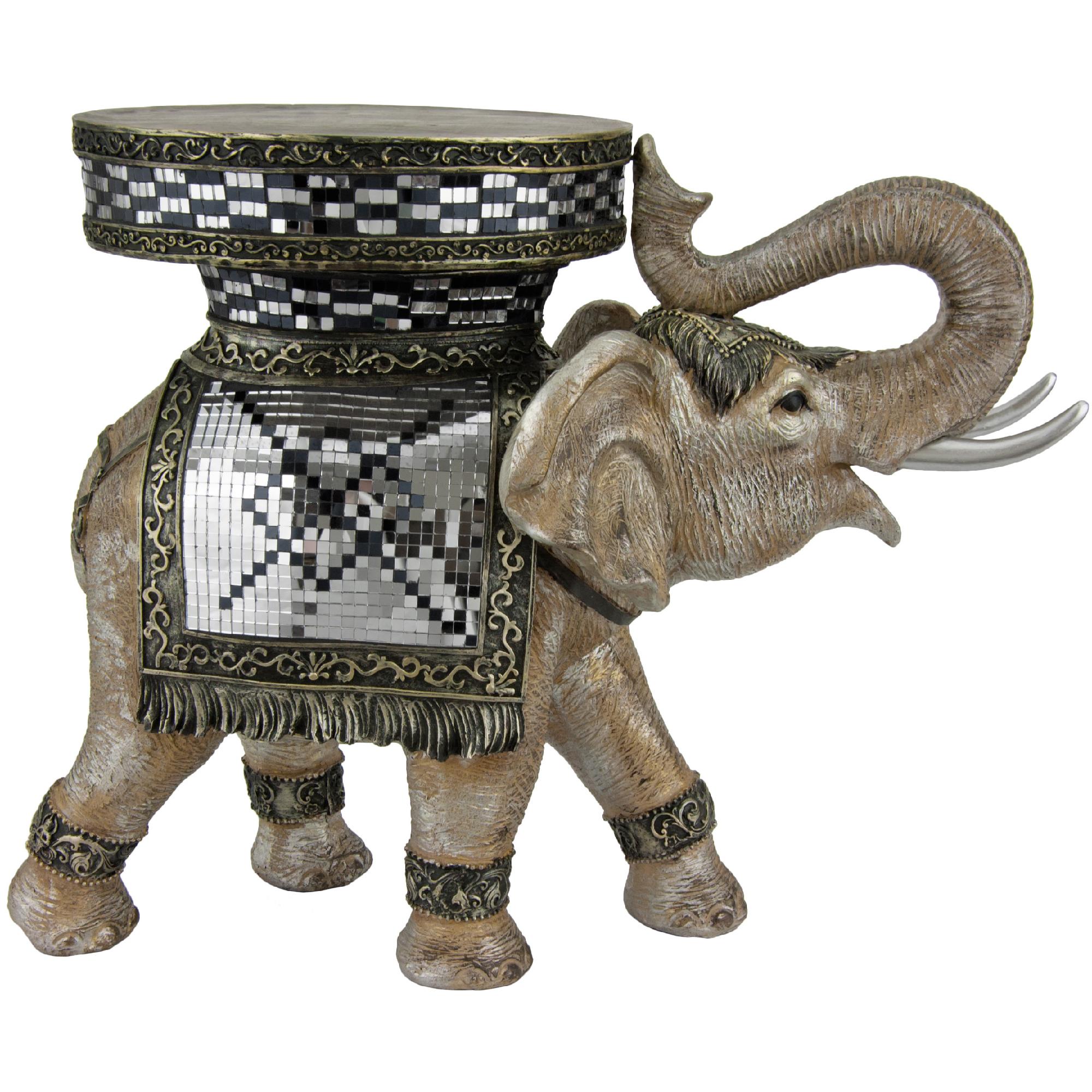 Oriental Furniture 20" Standing Elephant Statue