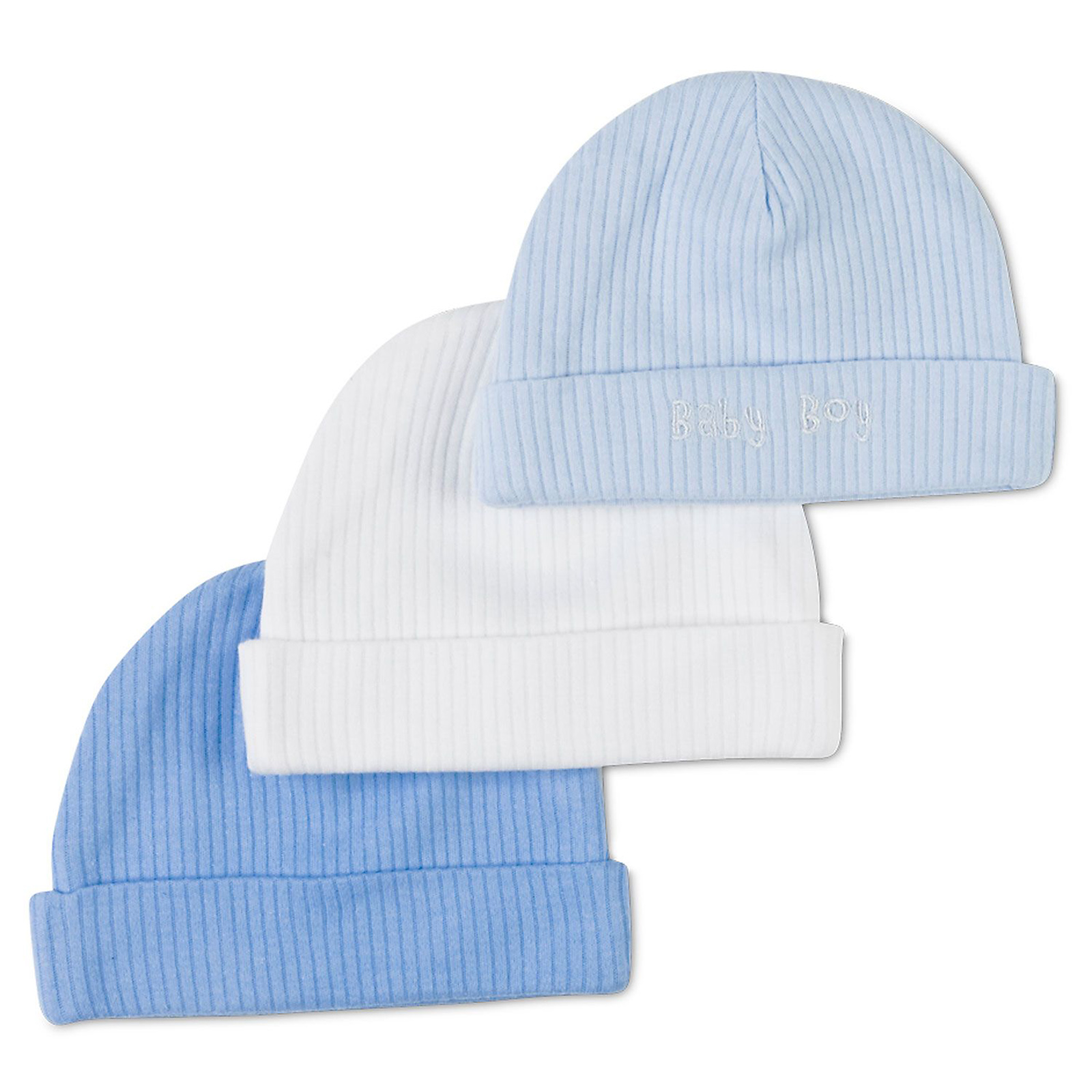 Gerber Infant Boys Caps With Cuffs ThreePack