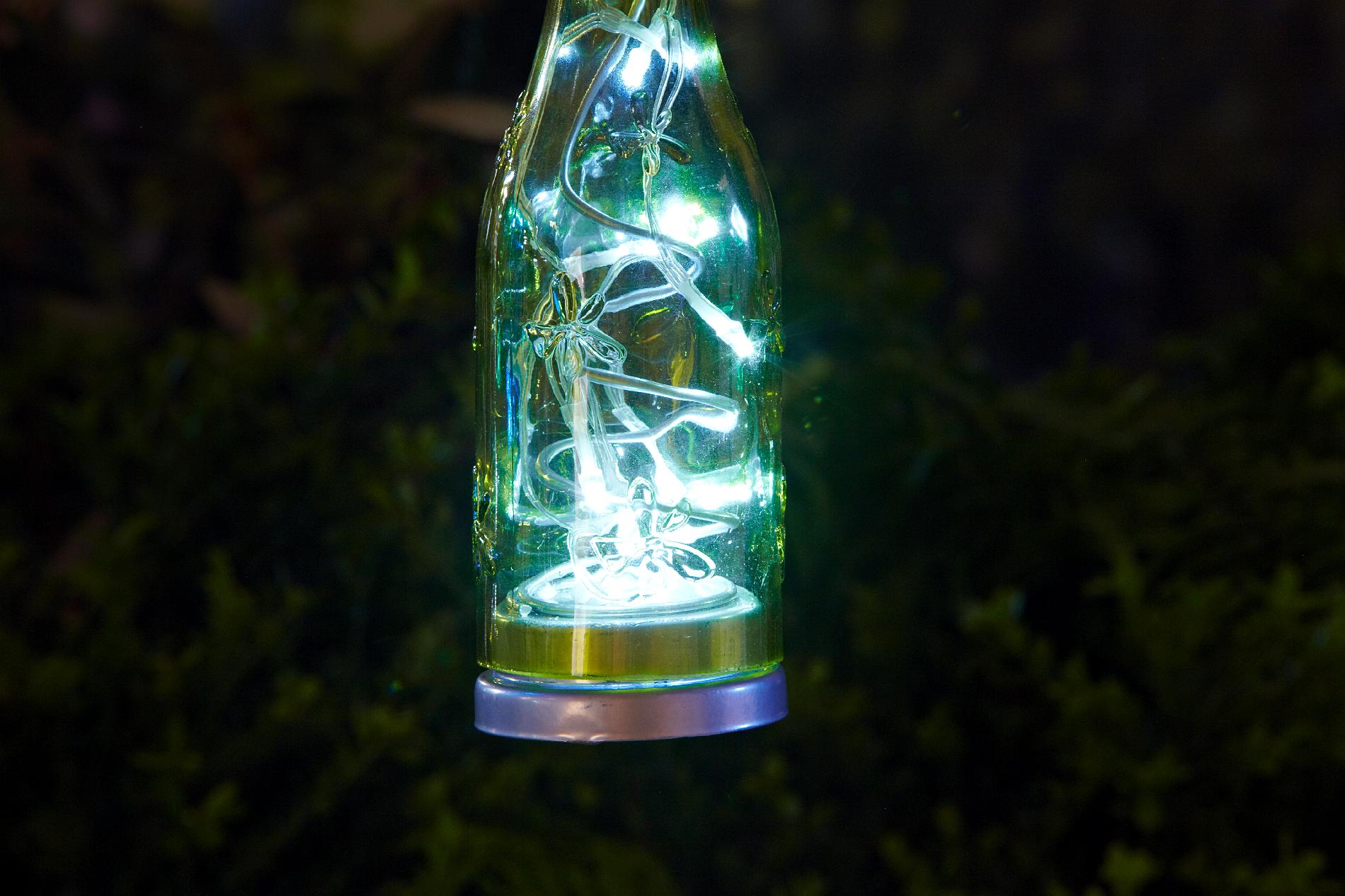 Essential Garden Hanging Bottle White Lights- Yellow - Outdoor ...