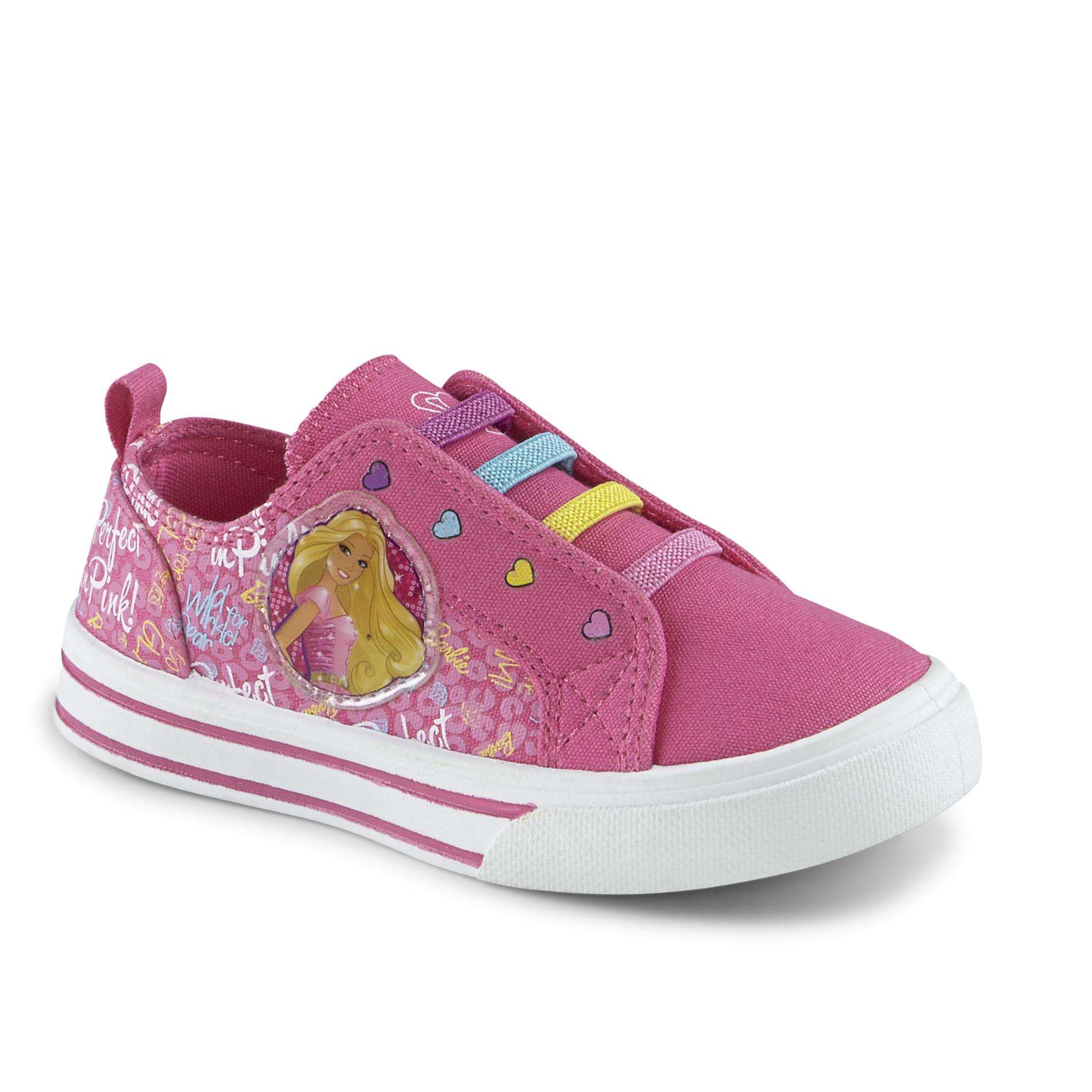 Disney Barbie Toddler Girl's Pink Canvas Shoe