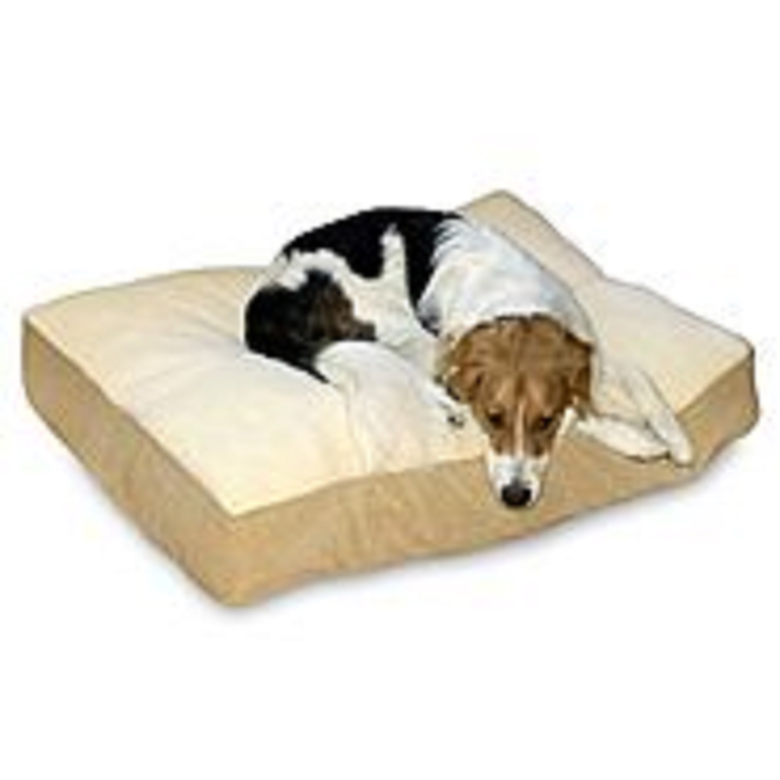 Happy Hounds Buster Dog Bed - Extra Small (18 x 24") - Tan Stripe/Sherpa