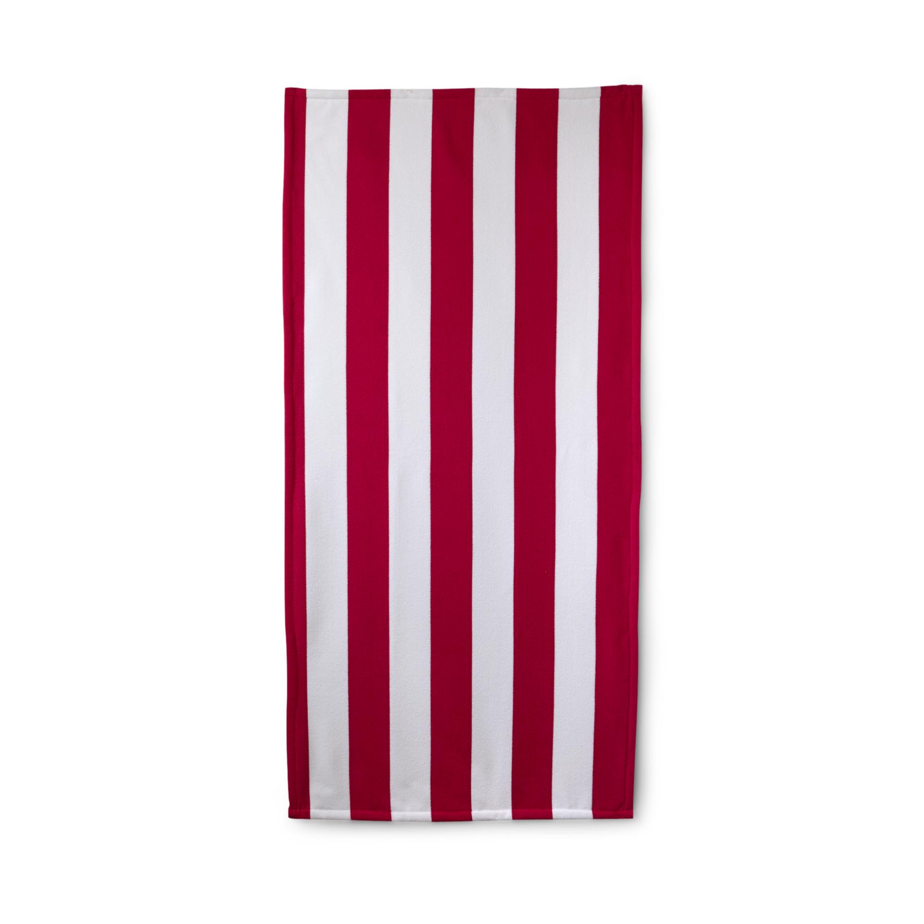 Microfiber Beach Towel - Two-Tone Striped