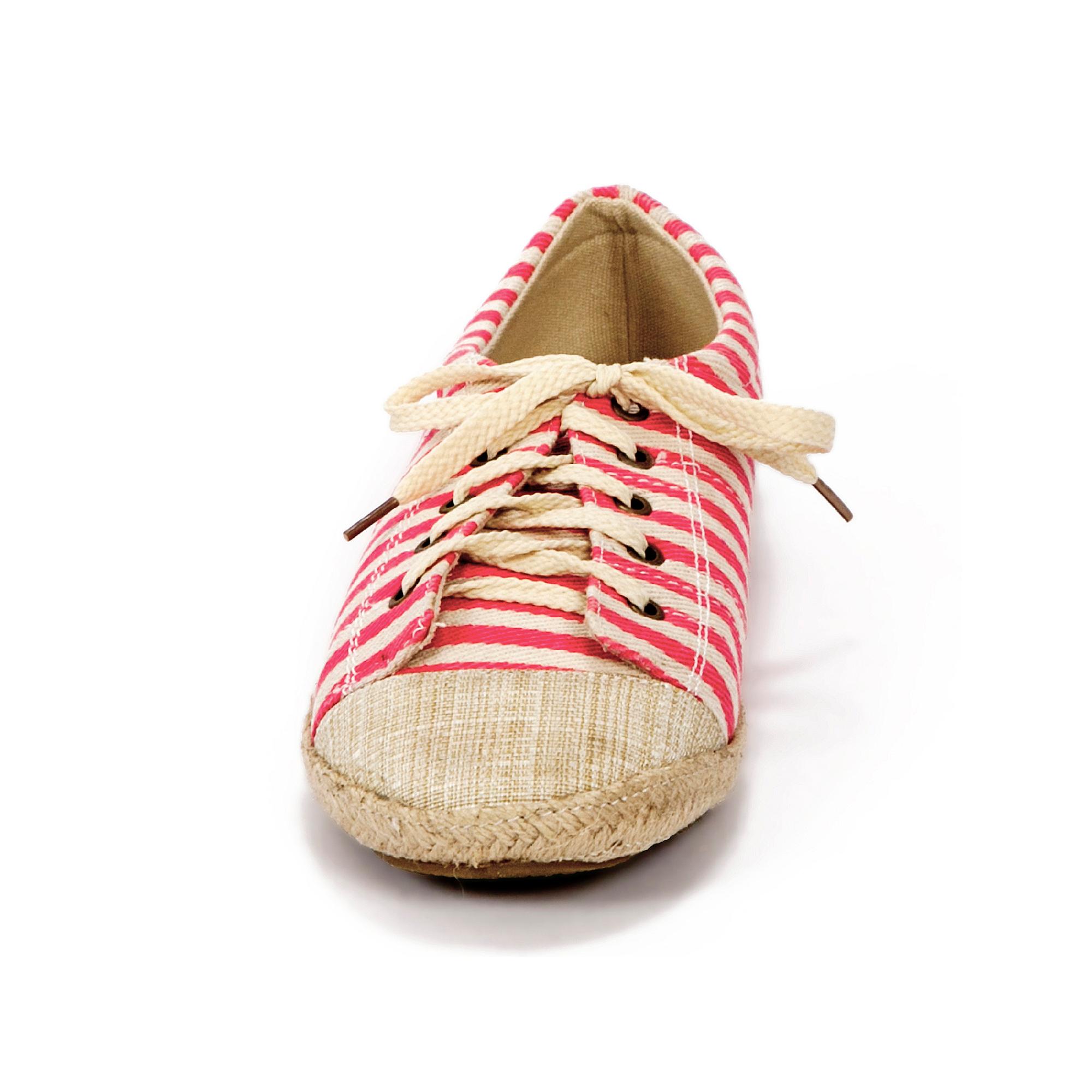 Women's Pink Stripe Paige Canvas Sneakers