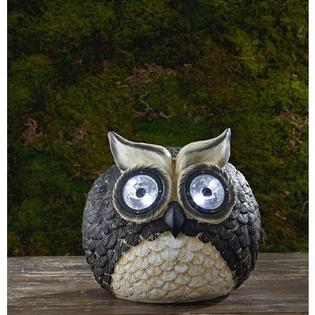 Garden Oasis Owl with Solar Spotlight Eyes Outdoor Living Garden Oasis Owl with Solar Spotlight Eyes Outdoor Living