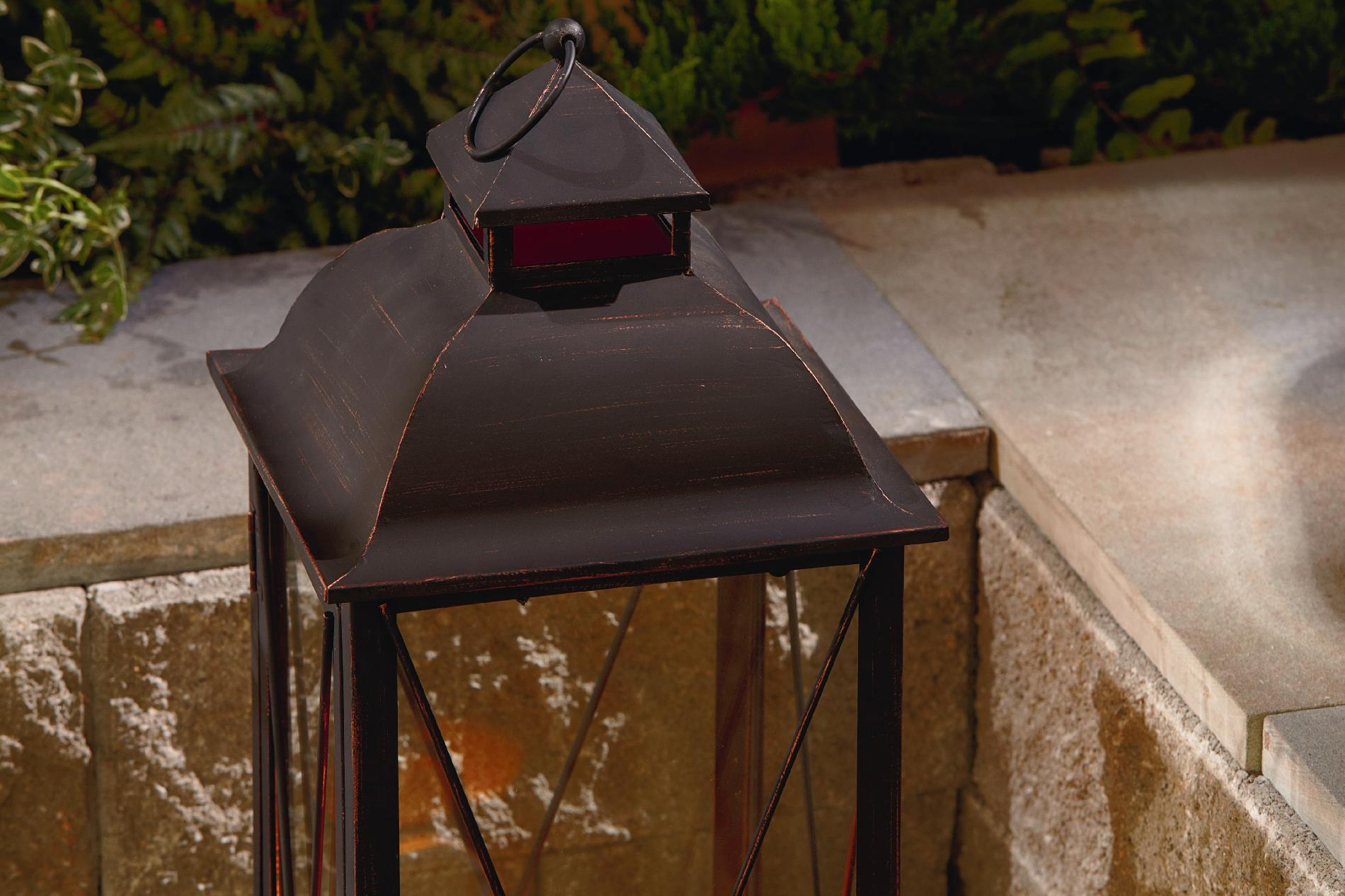 Extra Large Lantern With LED Candles - Outdoor Living ...