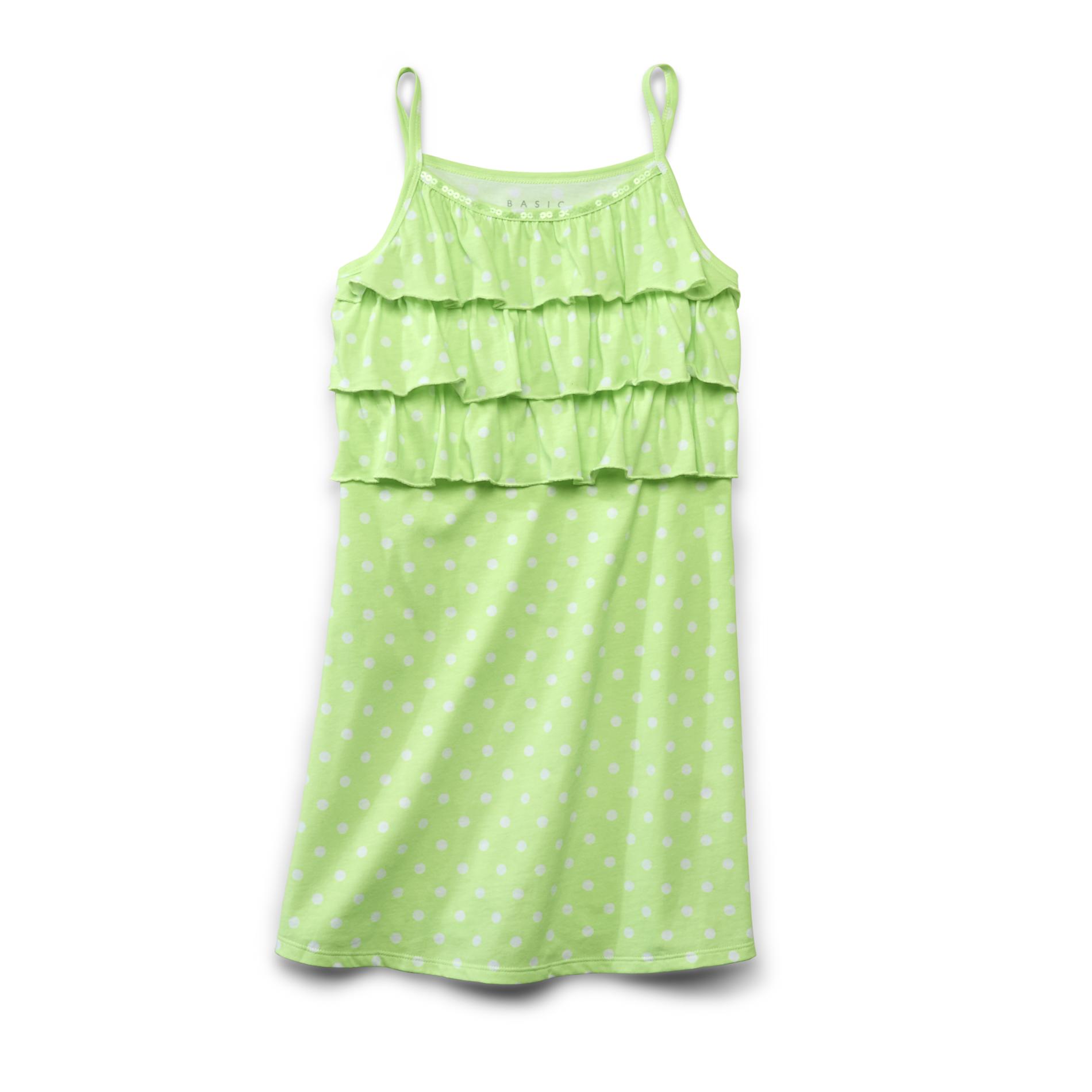 Basic Editions Girl's Ruffled Dress - Polka Dot at Kmart.com