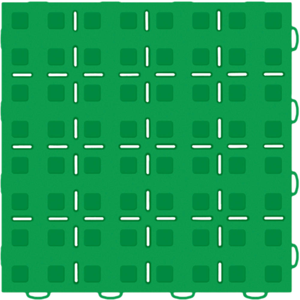 TechFloor 12" x 12" Solid Flow-Thru Floor Tile With Raised Squares