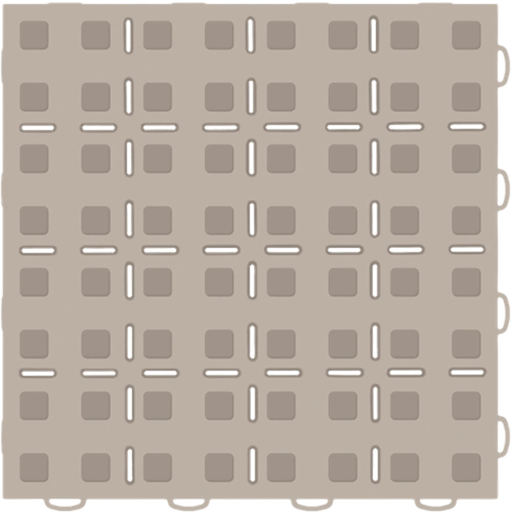 TechFloor 12" x 12" Solid Flow-Thru Floor Tile With Raised Squares