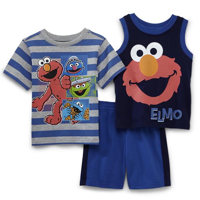Sesame Street Elmo Infant & Toddler Boy's TShirt Tank Top & Shorts
