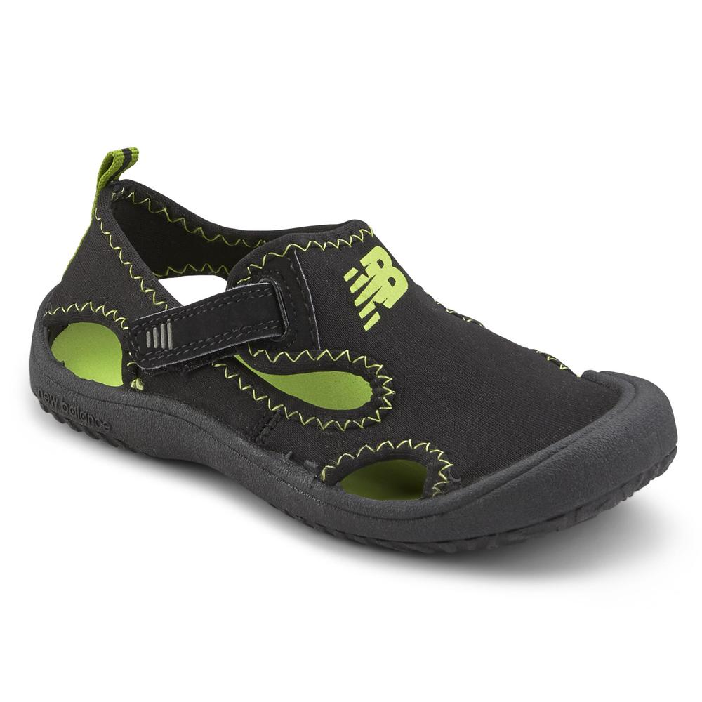 New Balance Toddler Boy's Cruiser Black/Lime Green Sporty Sandals