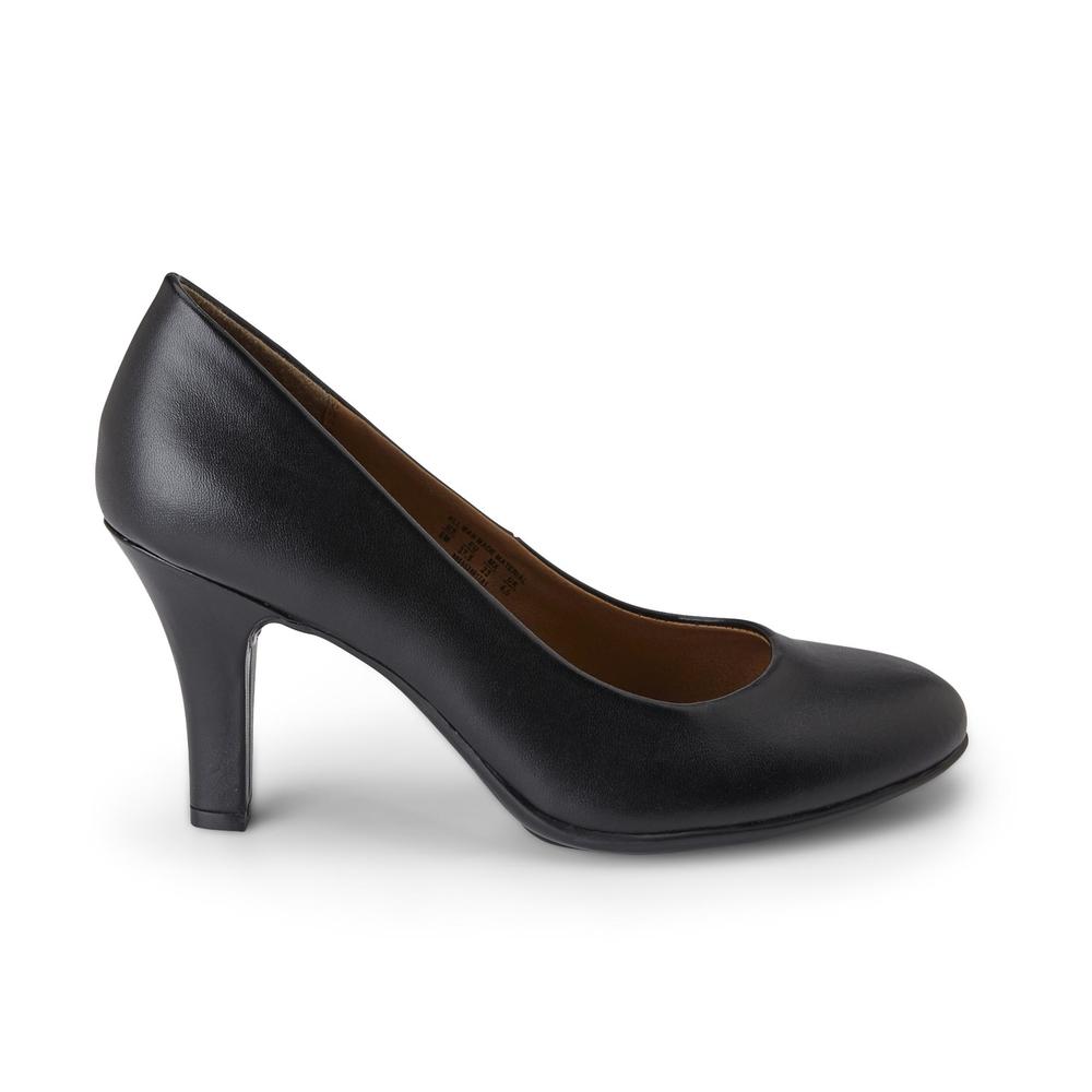 KOZI Women Comfort Dress Shoe OY3240 Heel Pump Shoe Black – Removable Insole