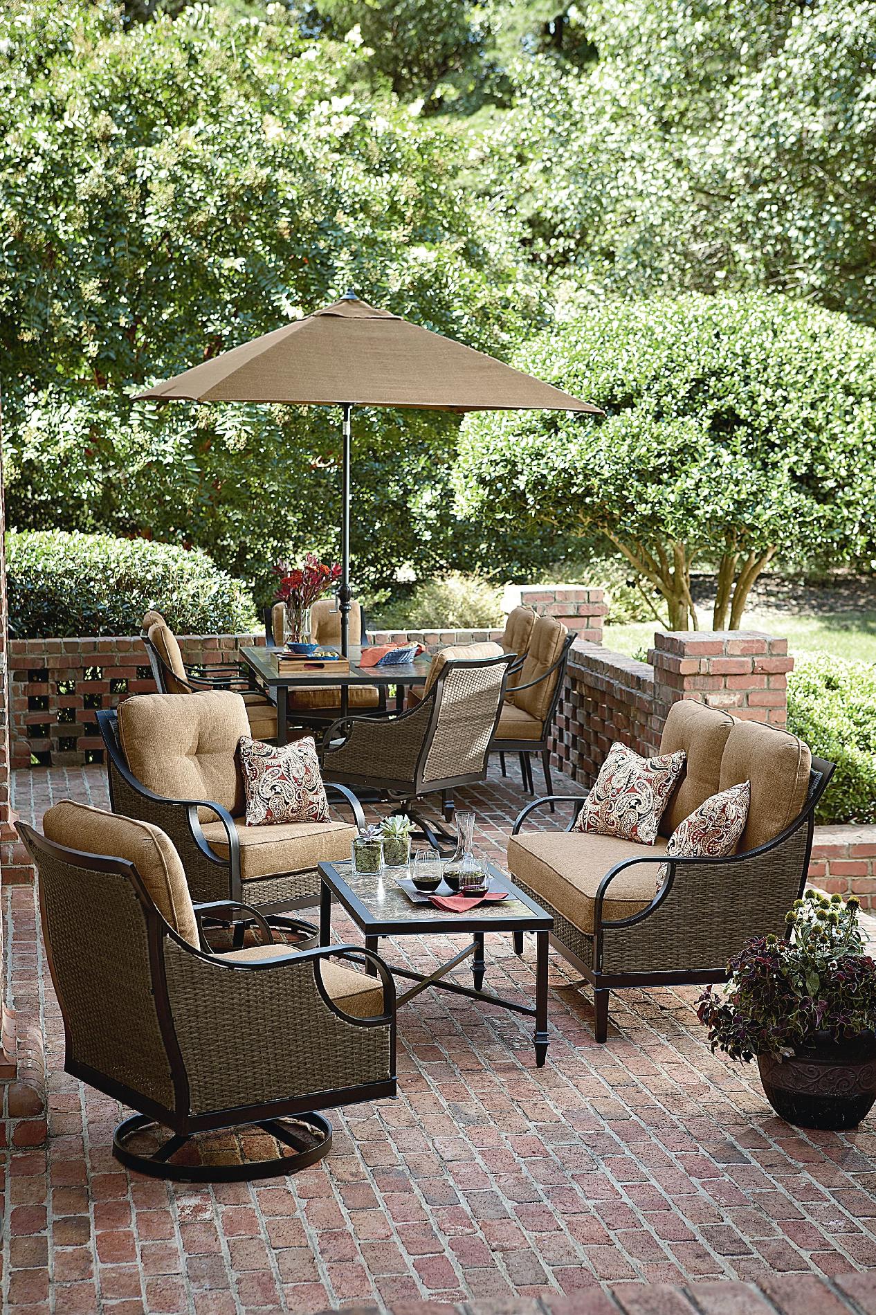 LaZBoy Charlotte 4 Piece Seating Set Outdoor Living Patio