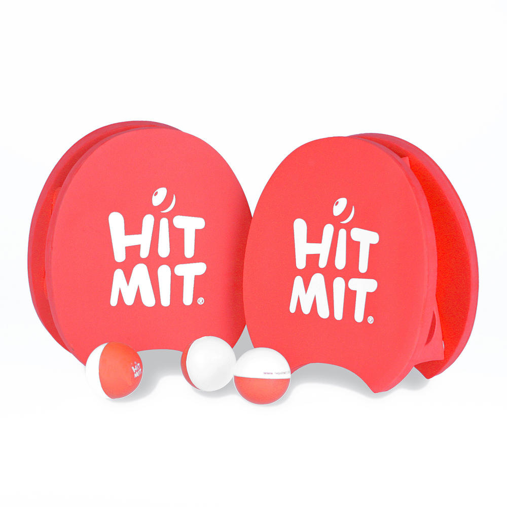 Hit Mit Paddle & Ball Set- Red