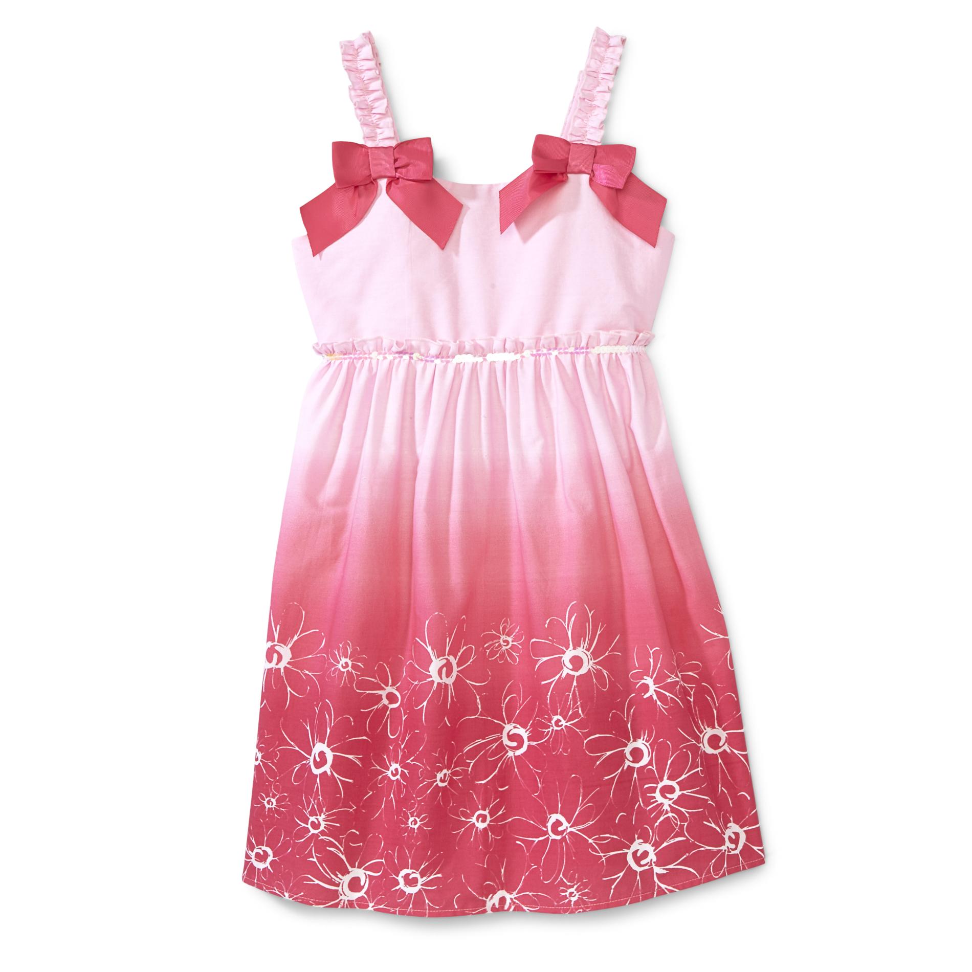 Basic Editions Girl's Sleeveless Sundress Floral at